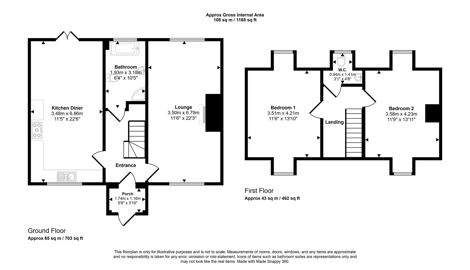 53, Fern Way, Clacton-on-sea floorplan