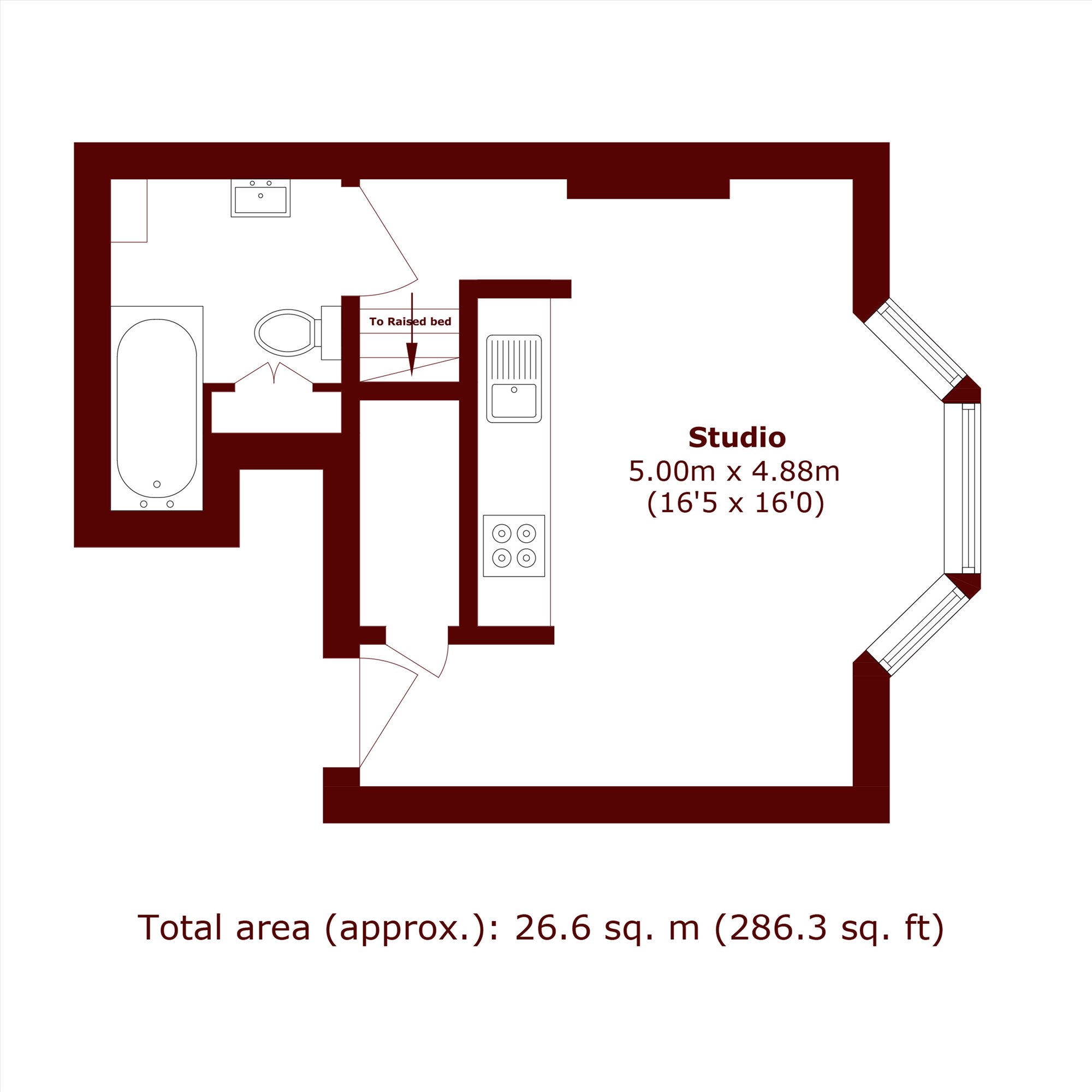 Flat 1, 97, Marylands Road, London floorplan