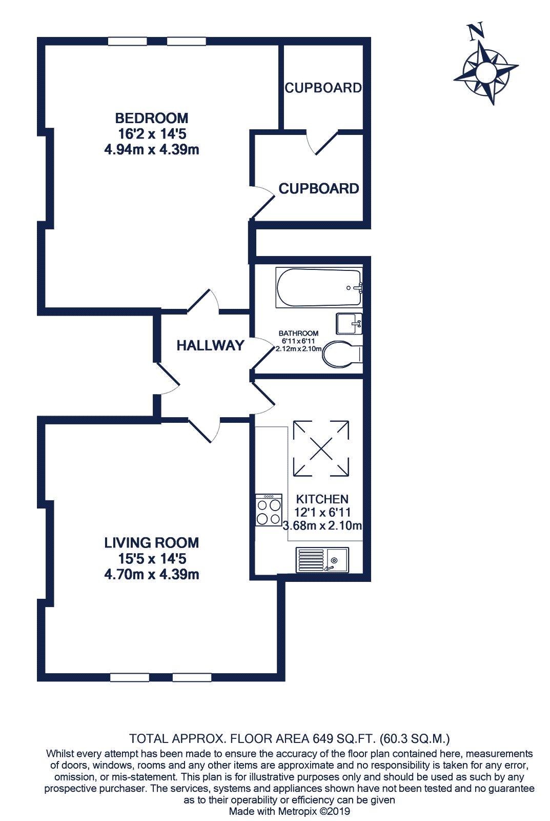 Flat 4 (TF), 22, Minster Road, London floorplan