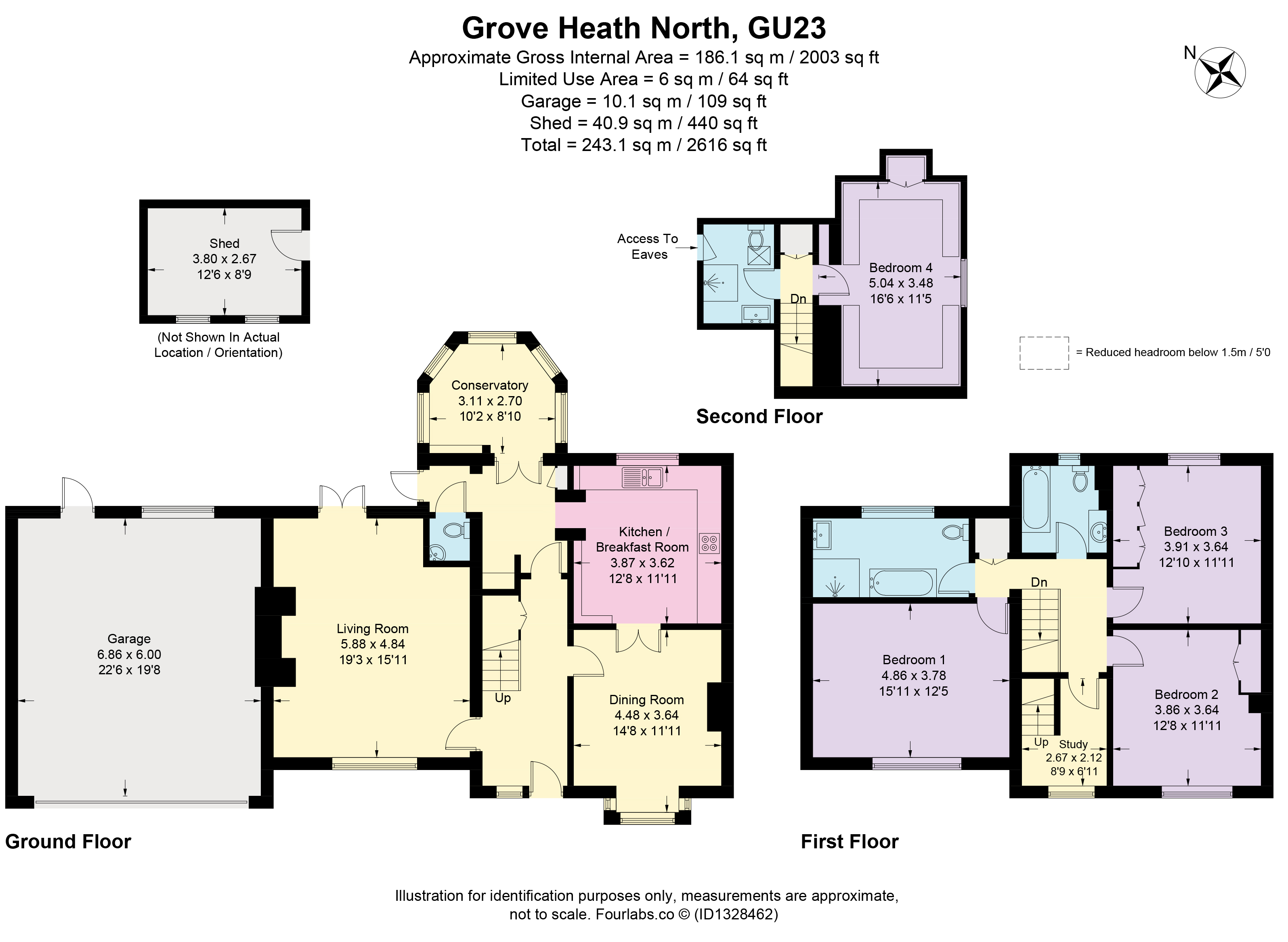 4, Grove Heath North, Woking floorplan