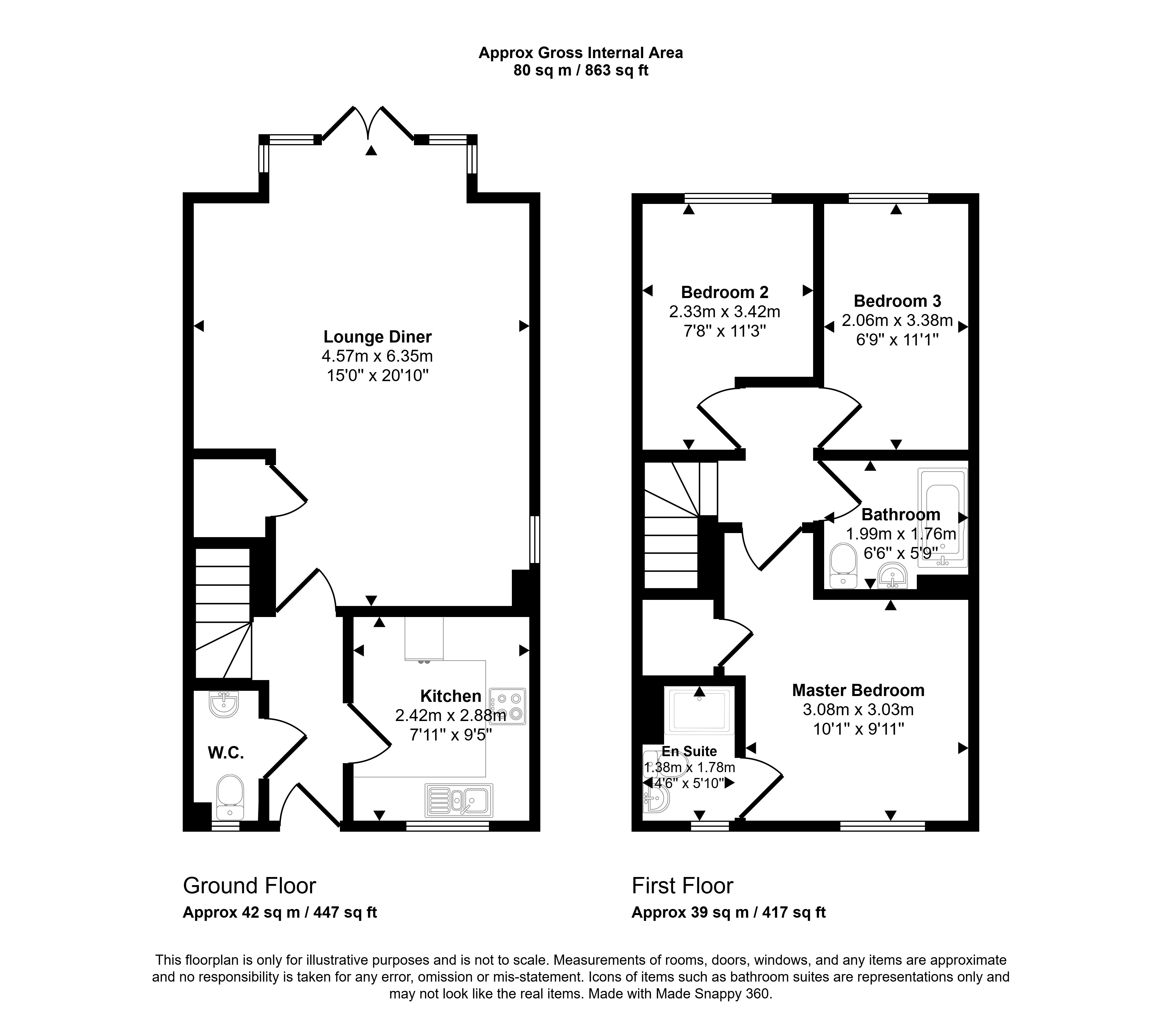 32, Newstead Road, Cramlington floorplan