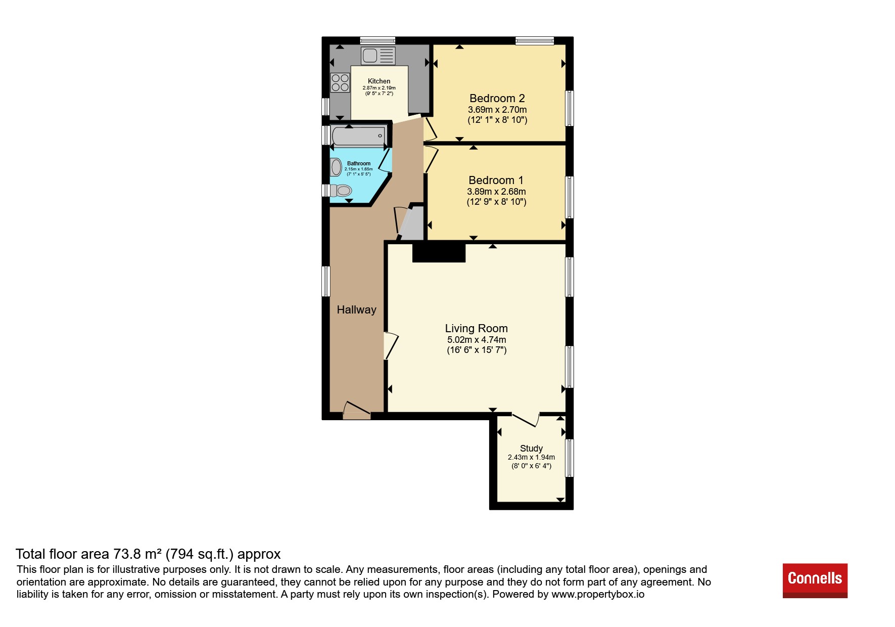 Flat 7, Friary Court, Lower Port View, Saltash floorplan