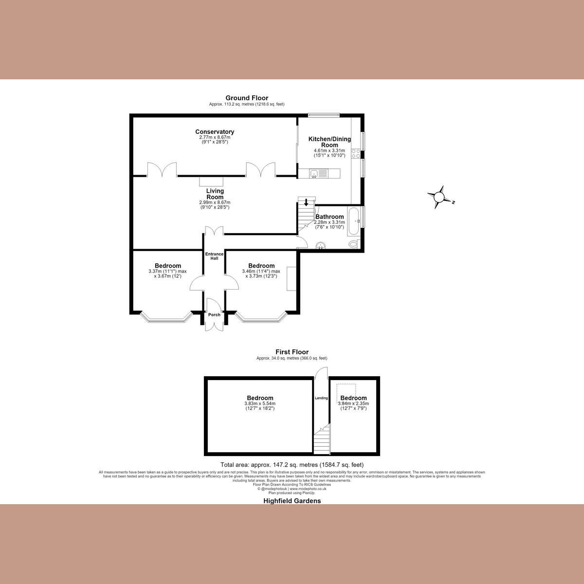 37, Highfield Gardens, Westcliff-on-sea floorplan