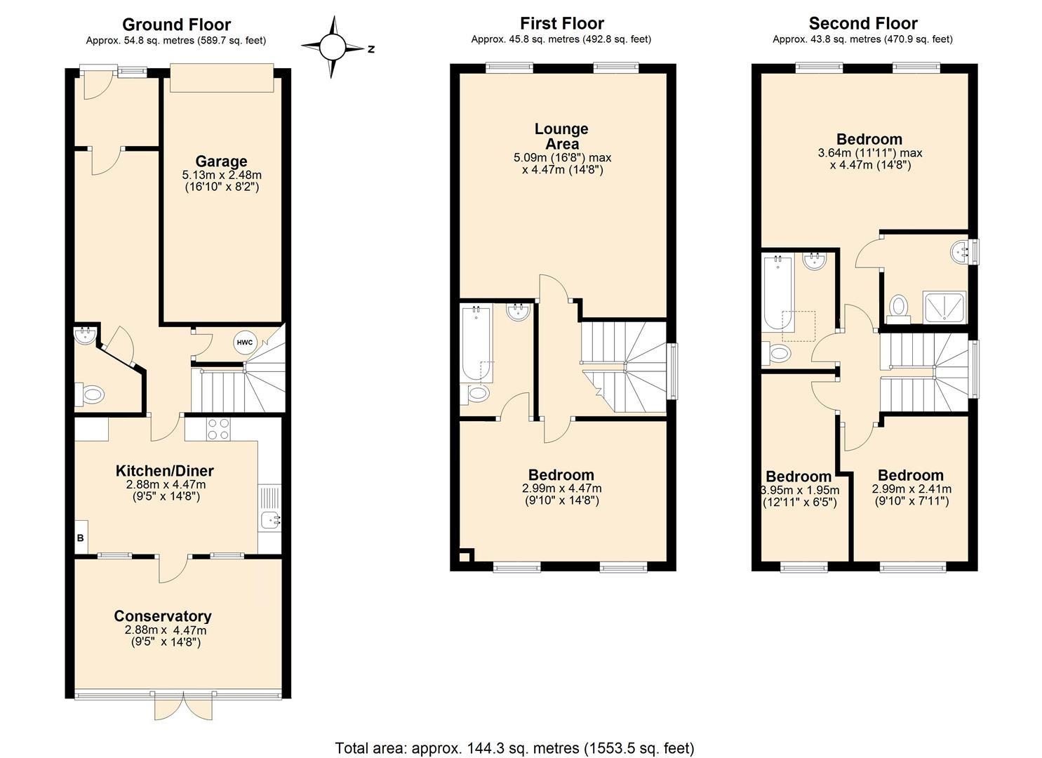 24, Tolmers Road, Cuffley Potters Bar floorplan