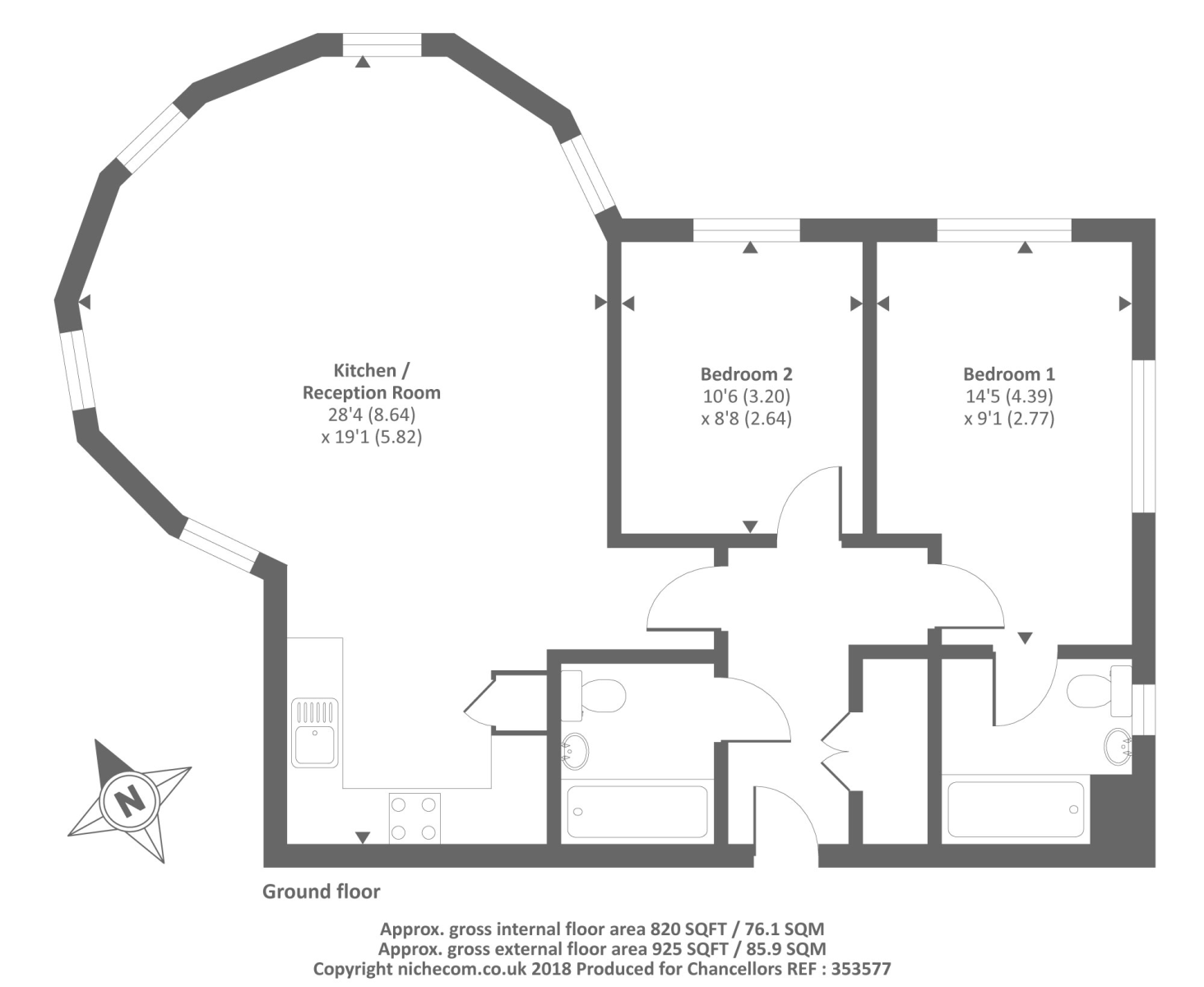 2 Bedrooms Flat to rent in Tadros Court, High Wycombe HP13