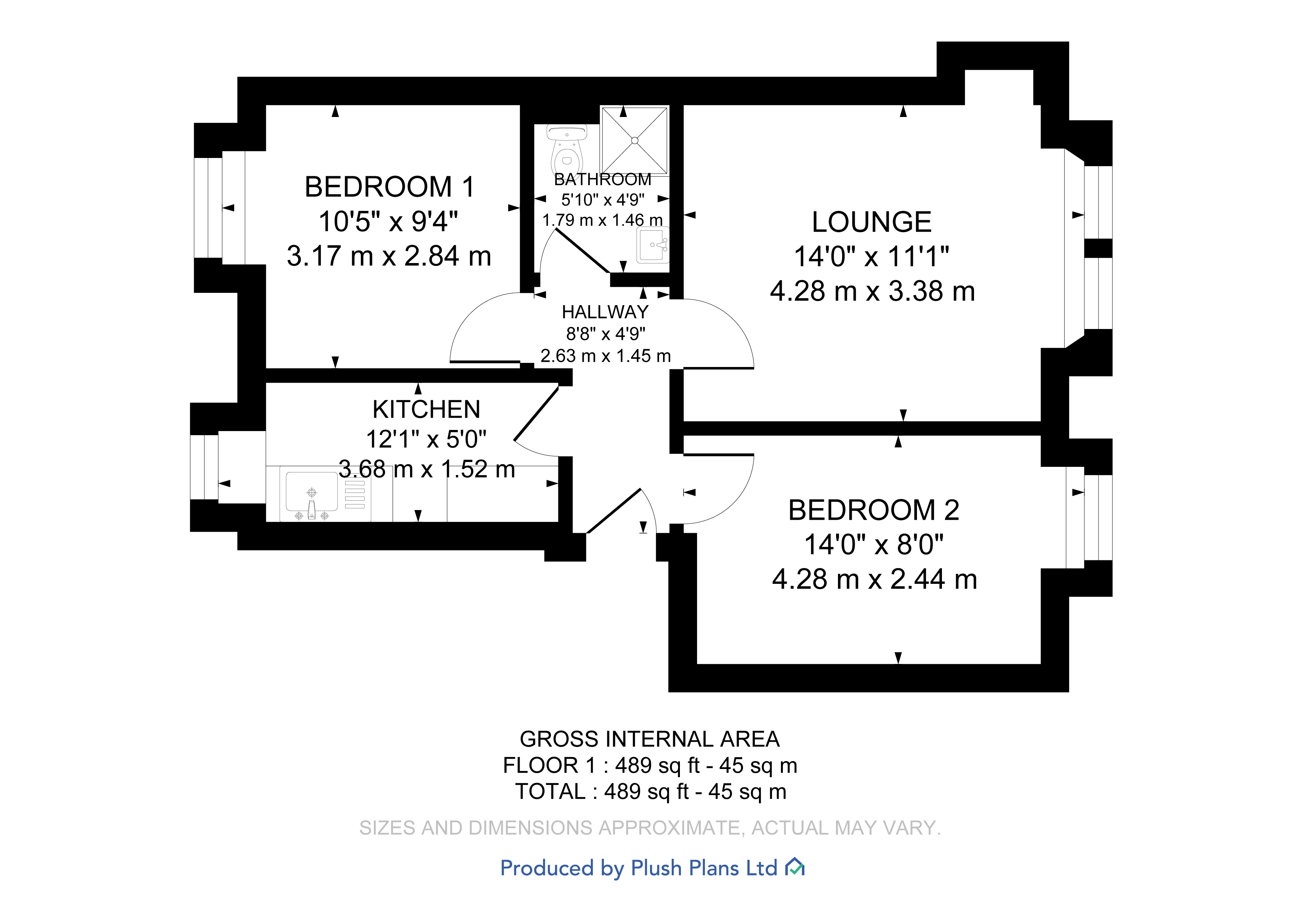 Cross Arthurlie Street, Barrhead G78, 2 bedroom flat for sale
