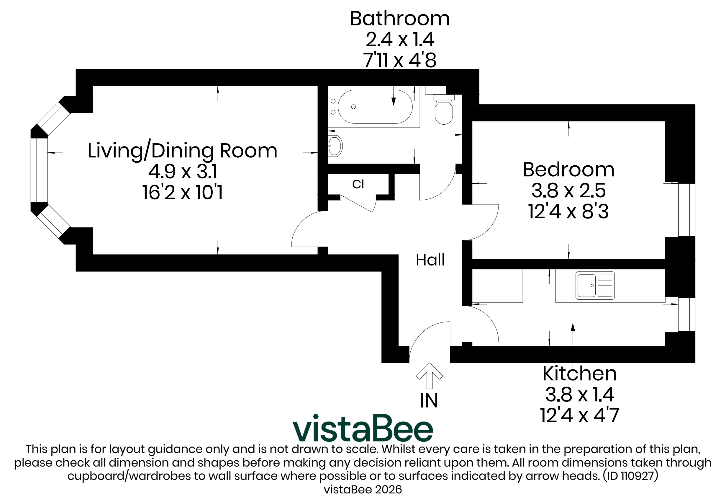 1/3, 28, Elizabeth Street, Glasgow floorplan