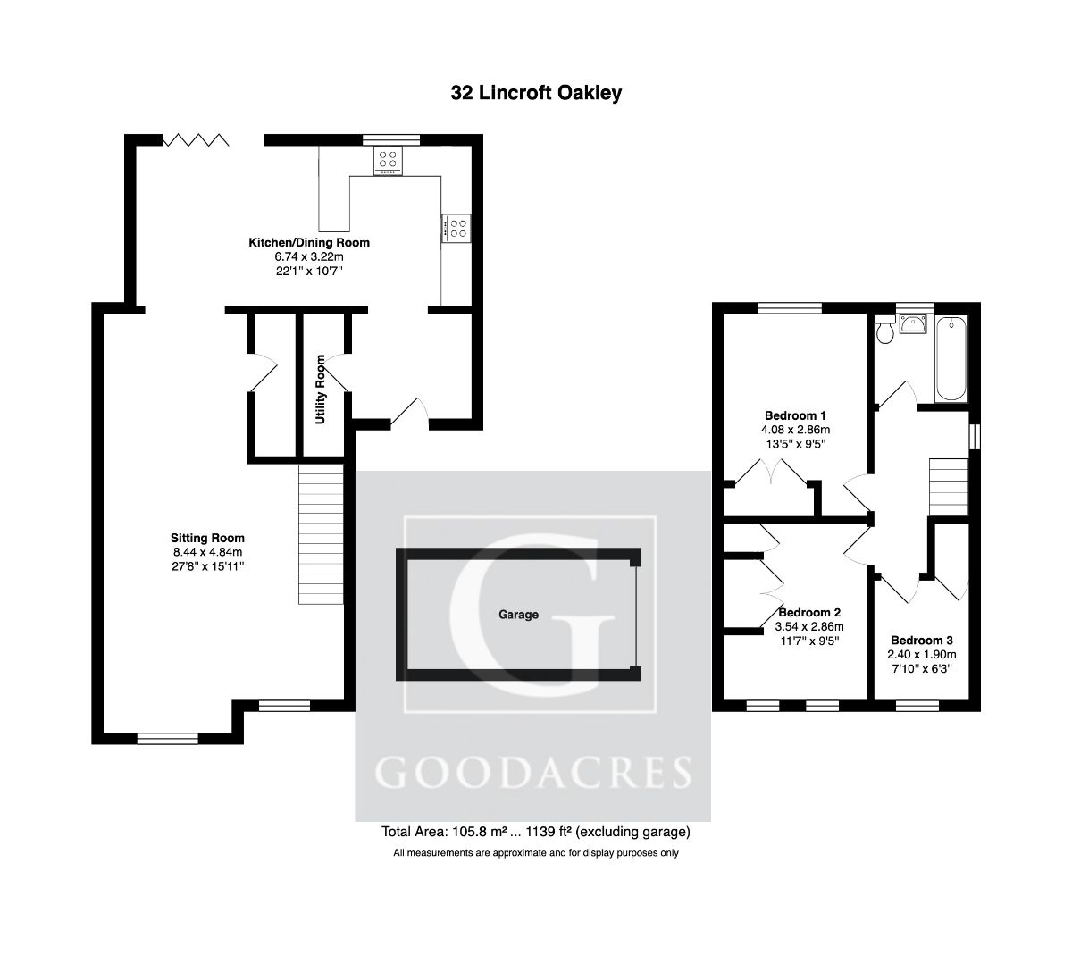 Lincroft, Oakley, Bedford MK43, 3 bedroom semidetached house for sale
