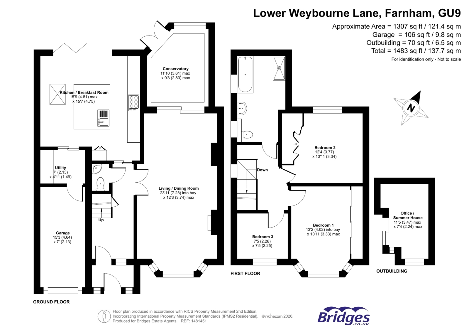 57, Lower Weybourne Lane, Farnham floorplan