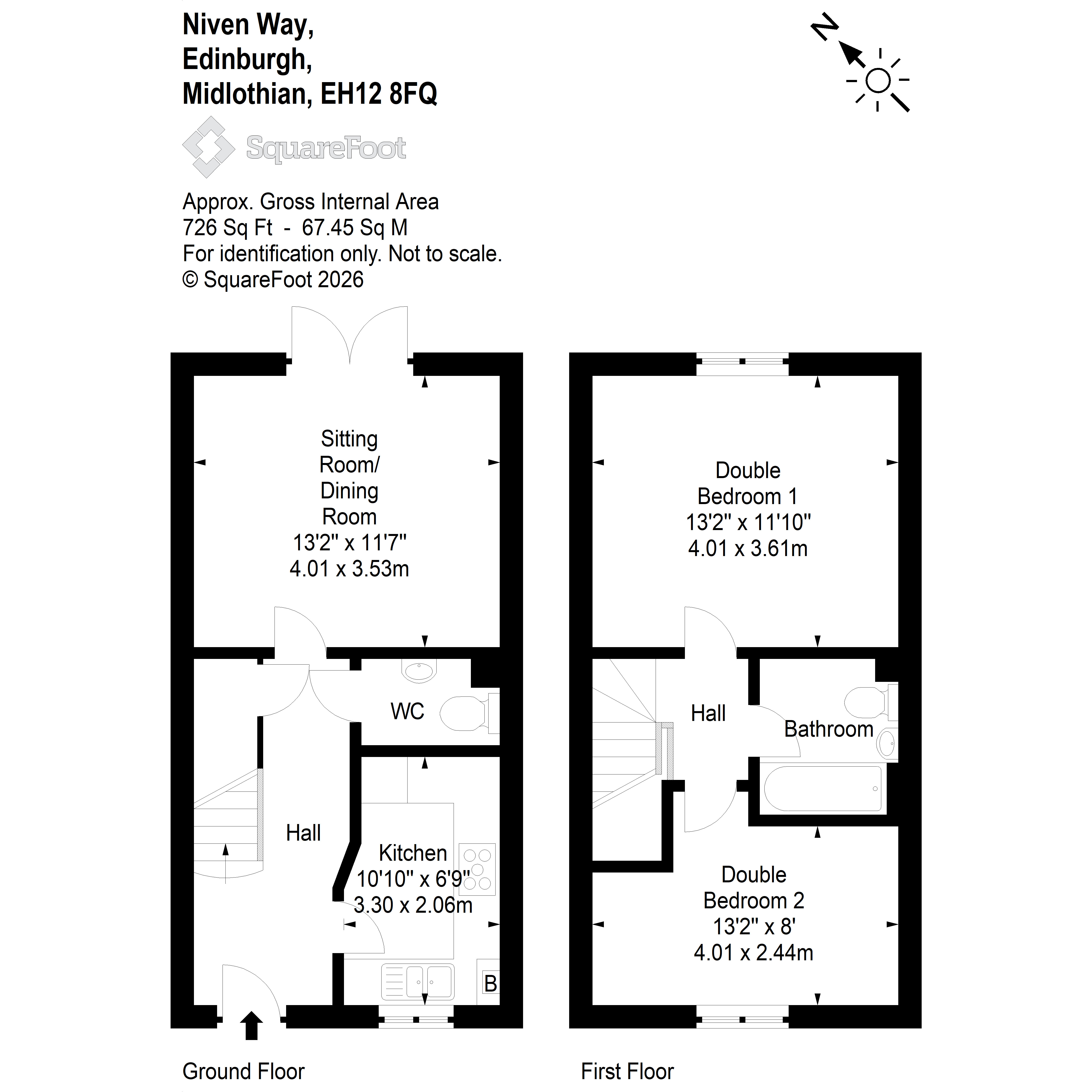 55, Niven Way, Edinburgh floorplan