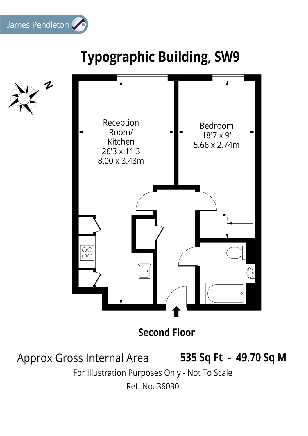 1 Bedrooms Flat to rent in Typographic Building, 187 Clapham Road, Stockwell, London SW9