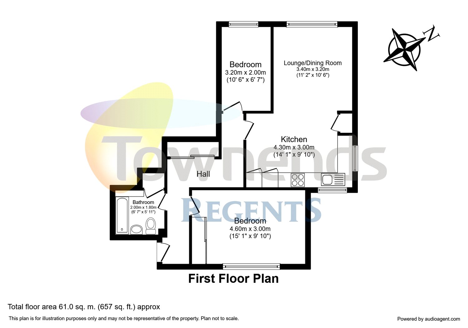 2 Bedrooms Flat for sale in St. Catherines Court, Rosefield Road, Staines-Upon-Thames, Surrey TW18