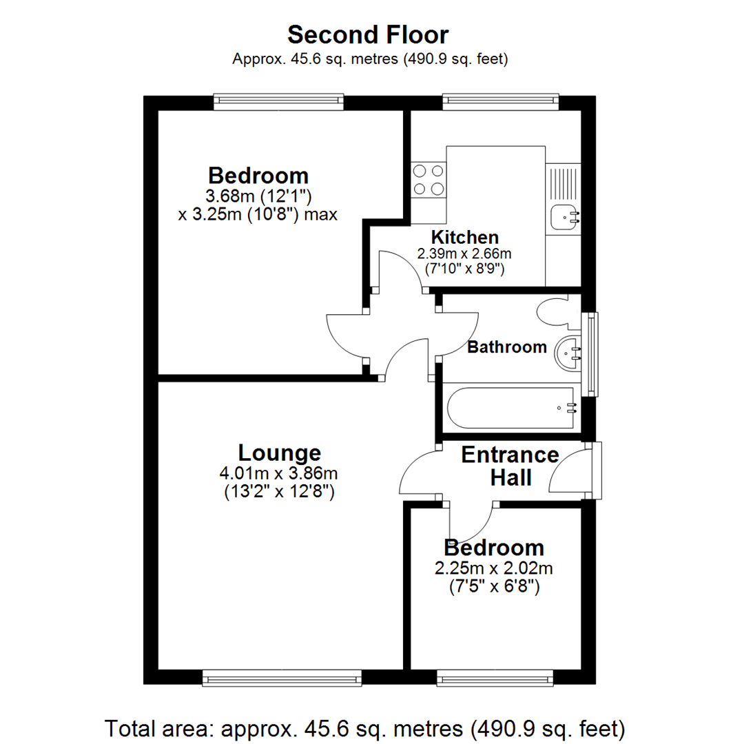 Simon Close, Attleborough, Nuneaton CV11, 2 bedroom flat for sale