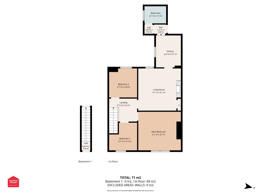 71 Queen Street, Birtley, Chester le Street, County Durham DH3 1EB floorplan