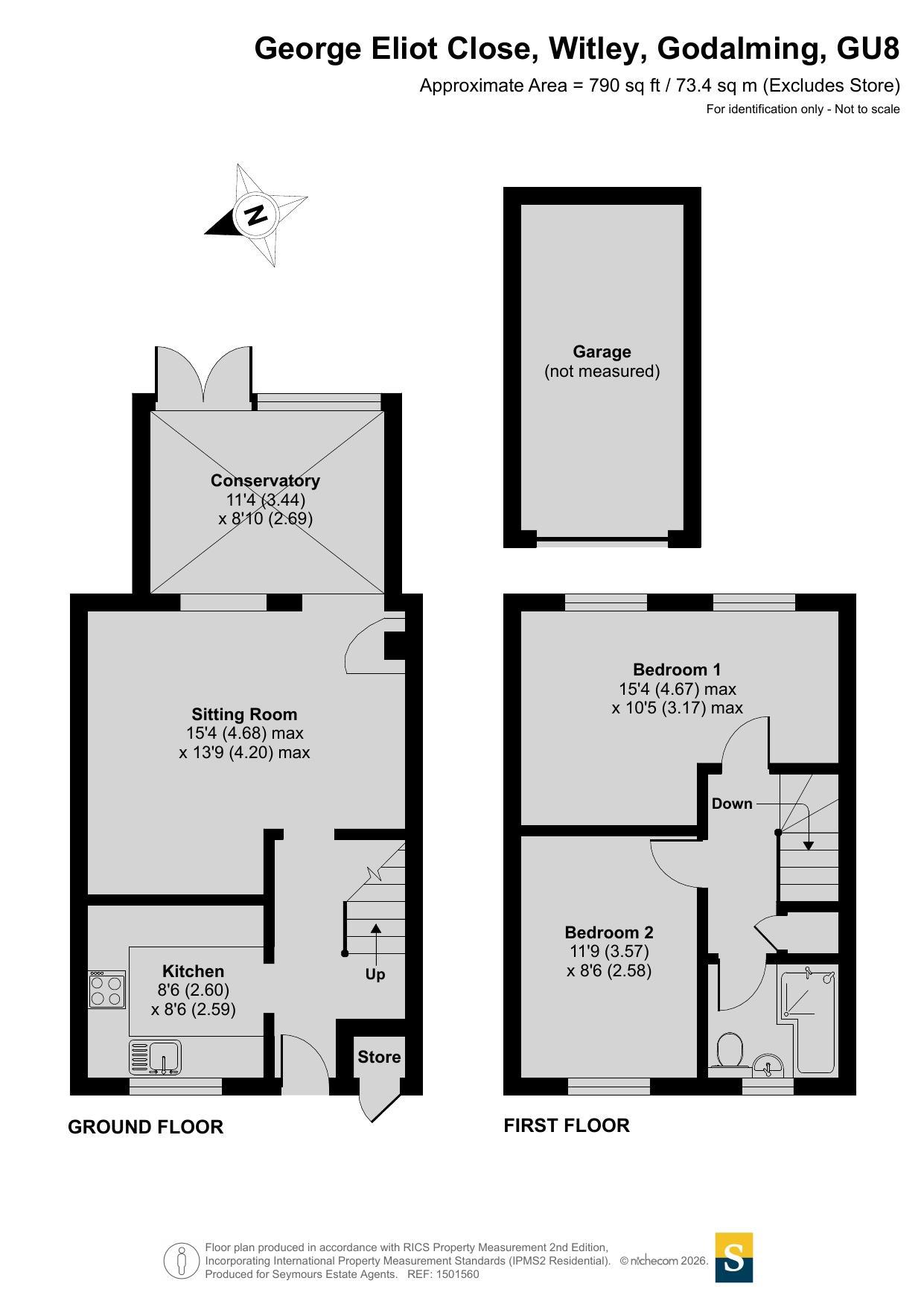 13, George Eliot Close, Godalming floorplan