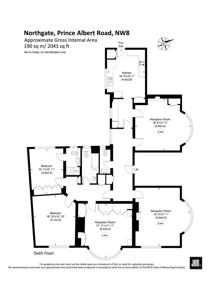 Flat 112 North Gate, Prince Albert Road, London floorplan