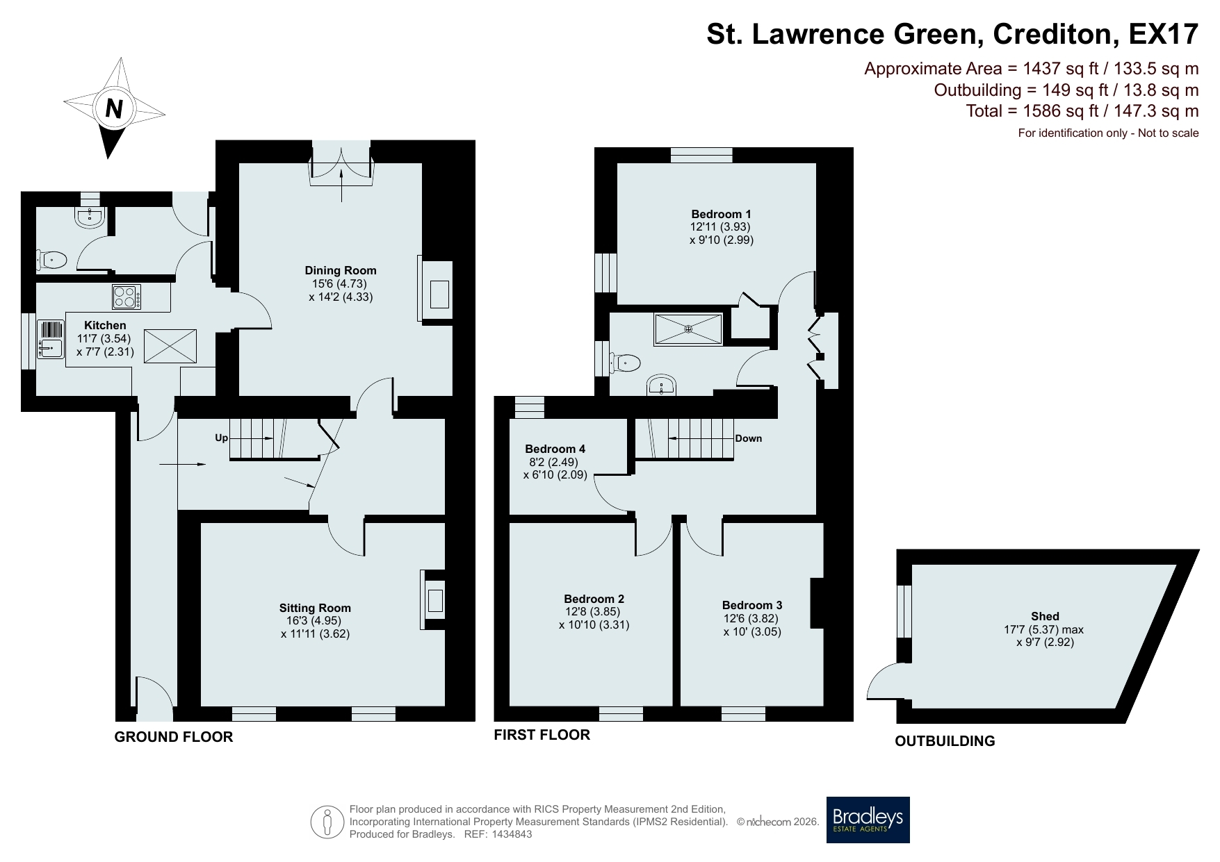 St Lawrence House, 15, St. Lawrence Green, Devon floorplan