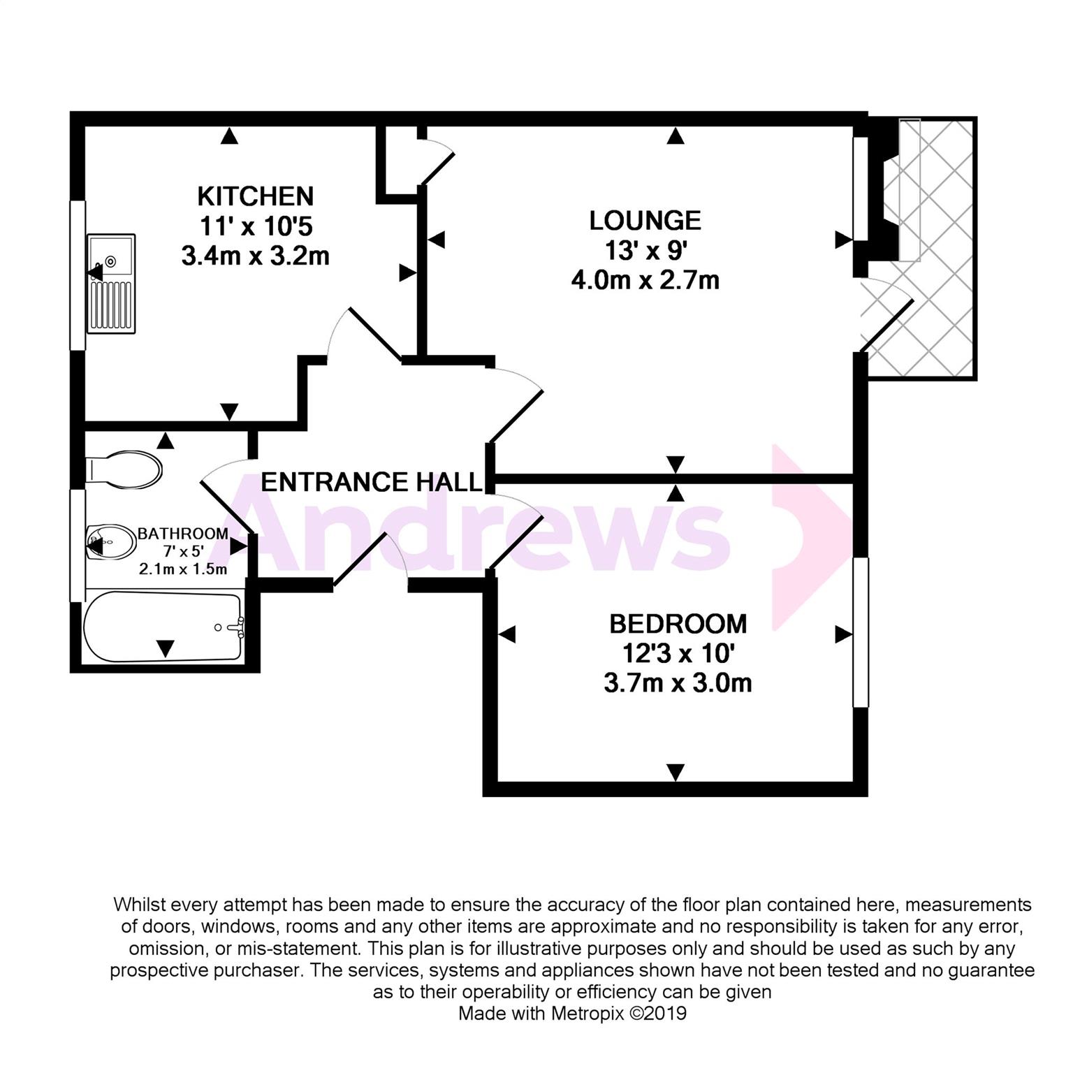 1 Bedrooms Flat to rent in Dartfields, Harold Hill, Romford RM3