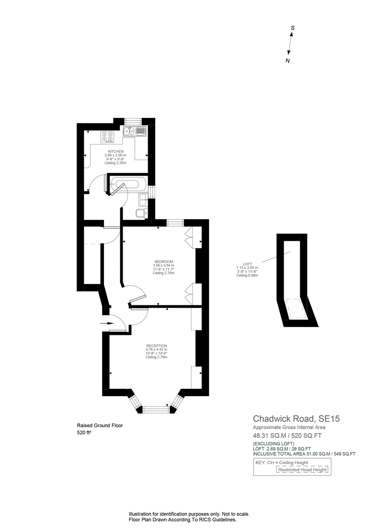 119B, Chadwick Road, London floorplan