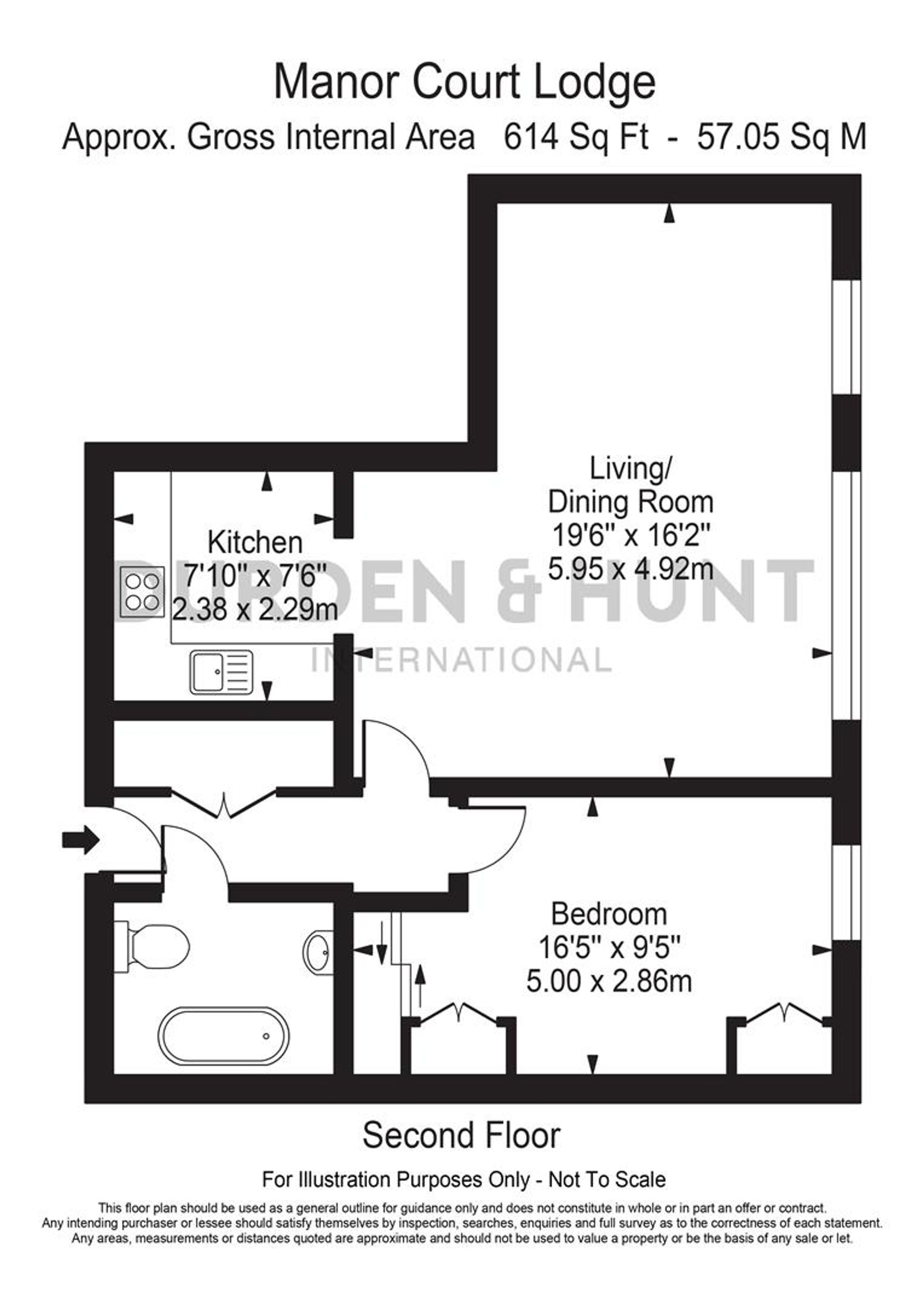 Flat 38, Manor Court Lodge, London floorplan