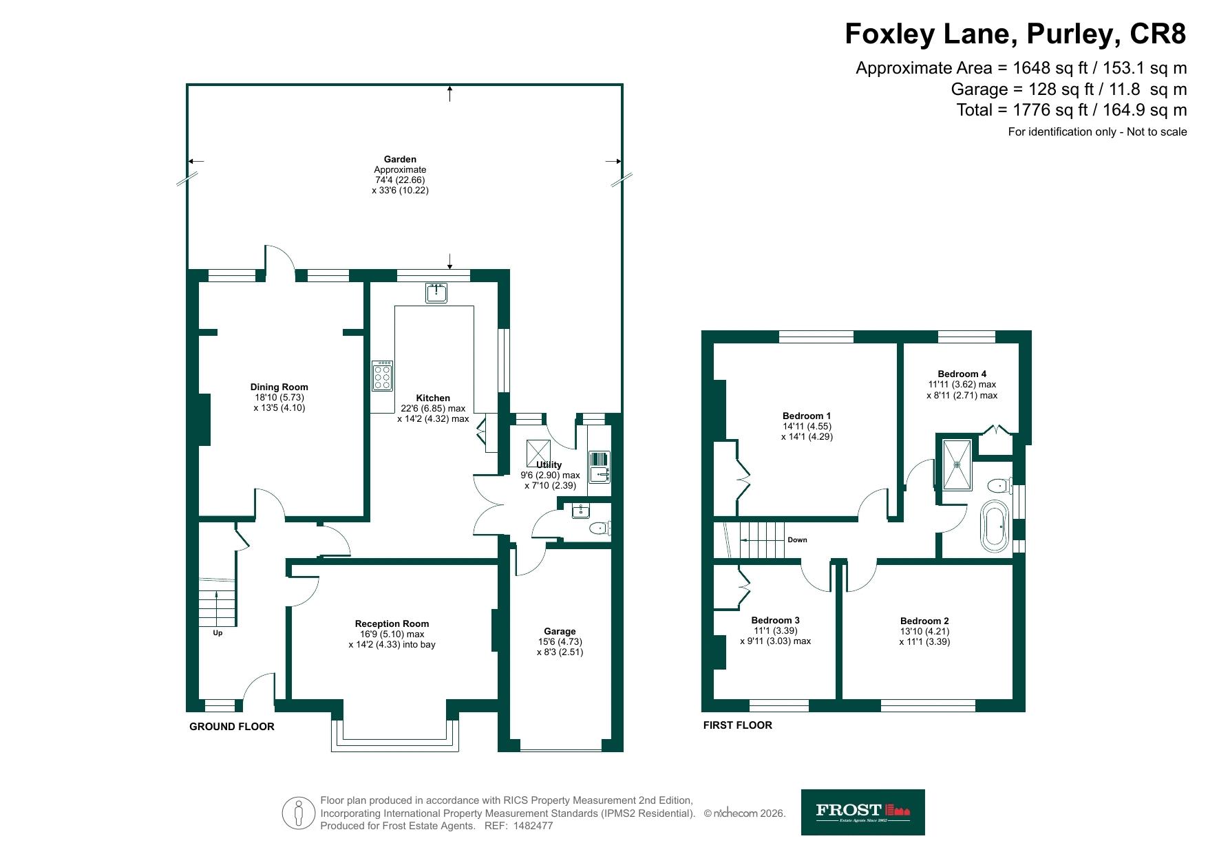 59, Foxley Lane, Purley floorplan