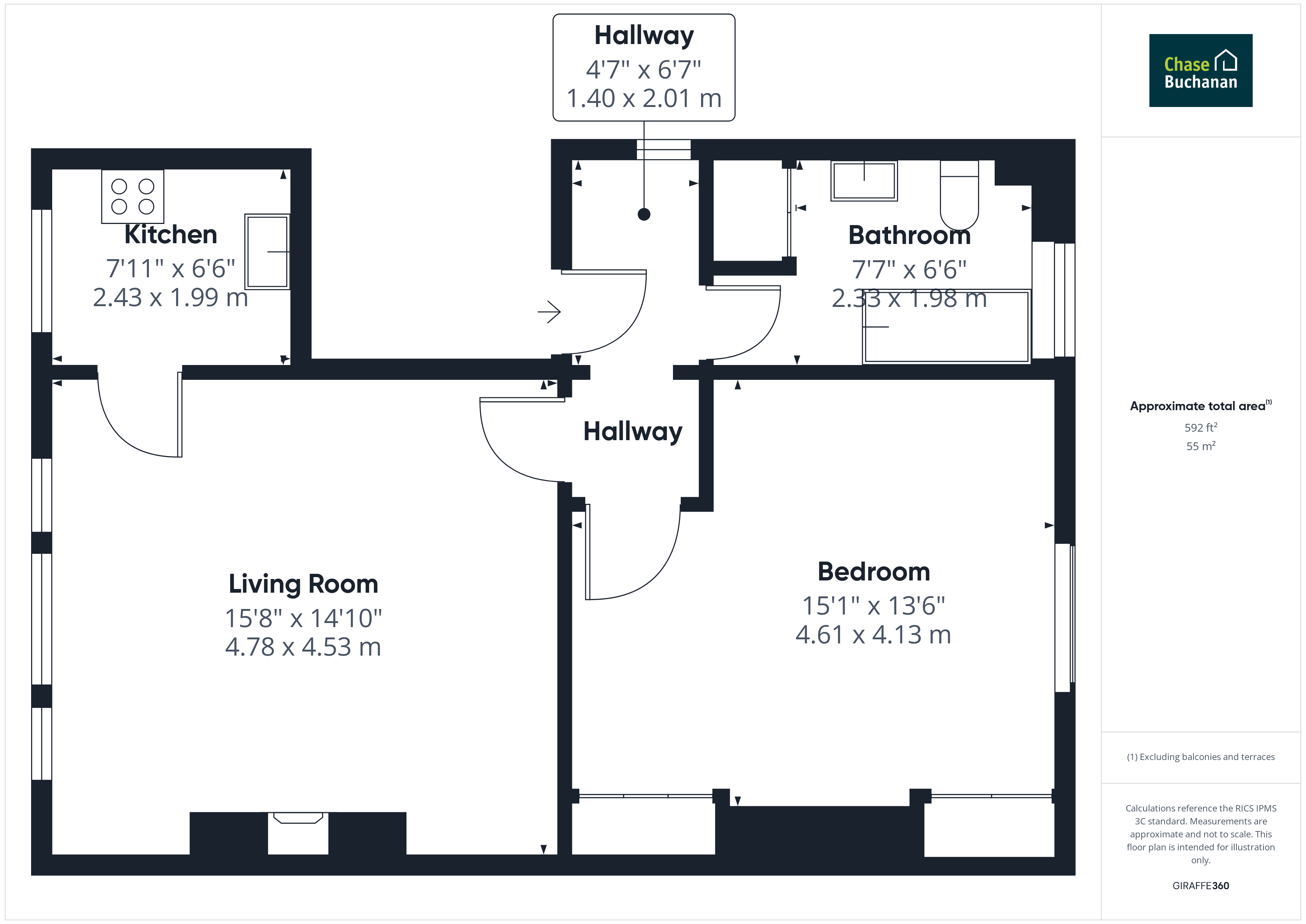 Queens Road, Twickenham floorplan