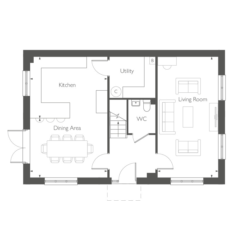 145, 1 Du Maurier Lane, Milton Keynes floorplan