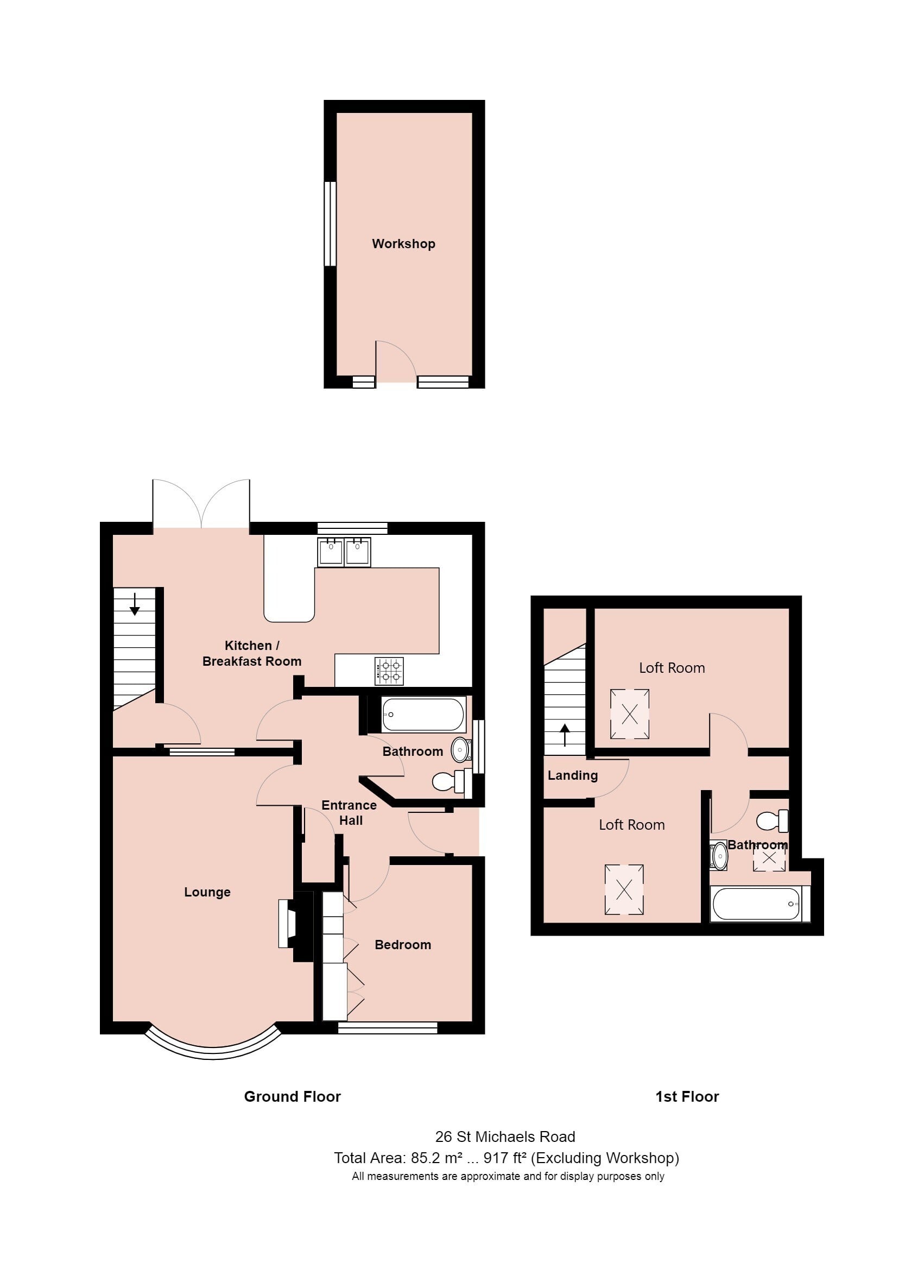 26, ST MICHAELS ROAD, PORTHCAWL floorplan