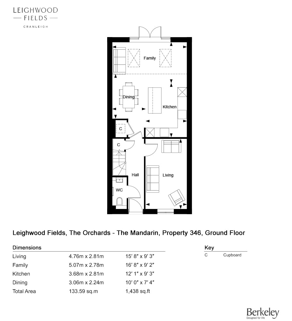 346, Cranleigh, Gu6 8Wq, Cranleigh floorplan
