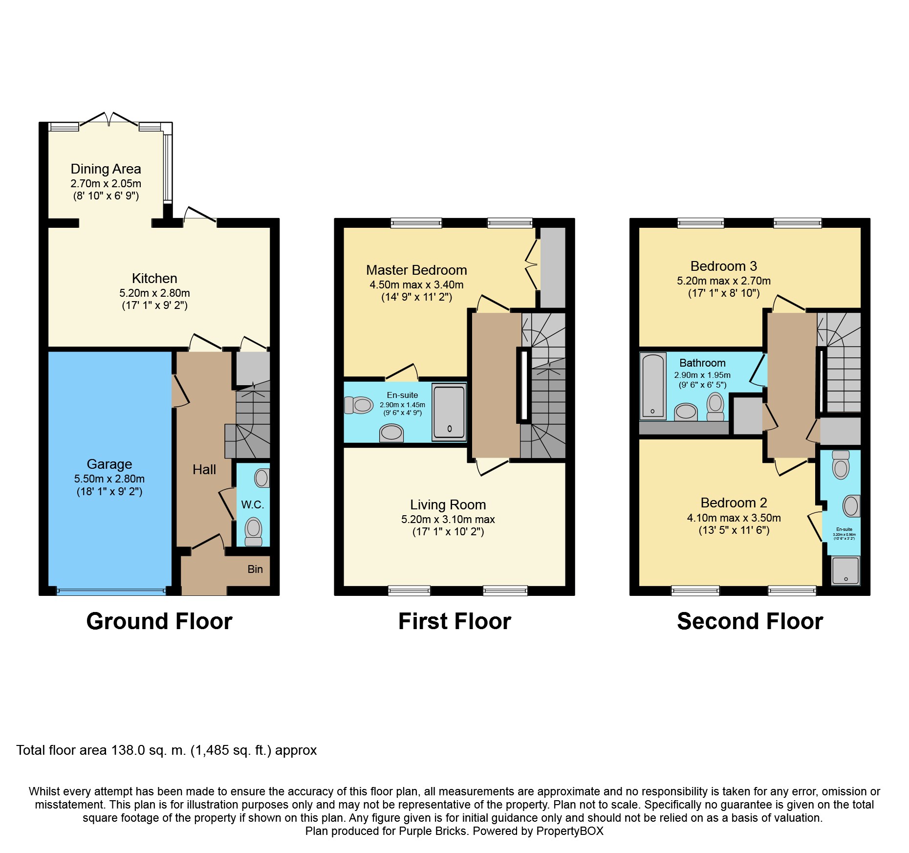 3 Bedrooms Town house for sale in Marigold Way, Maidstone ME16