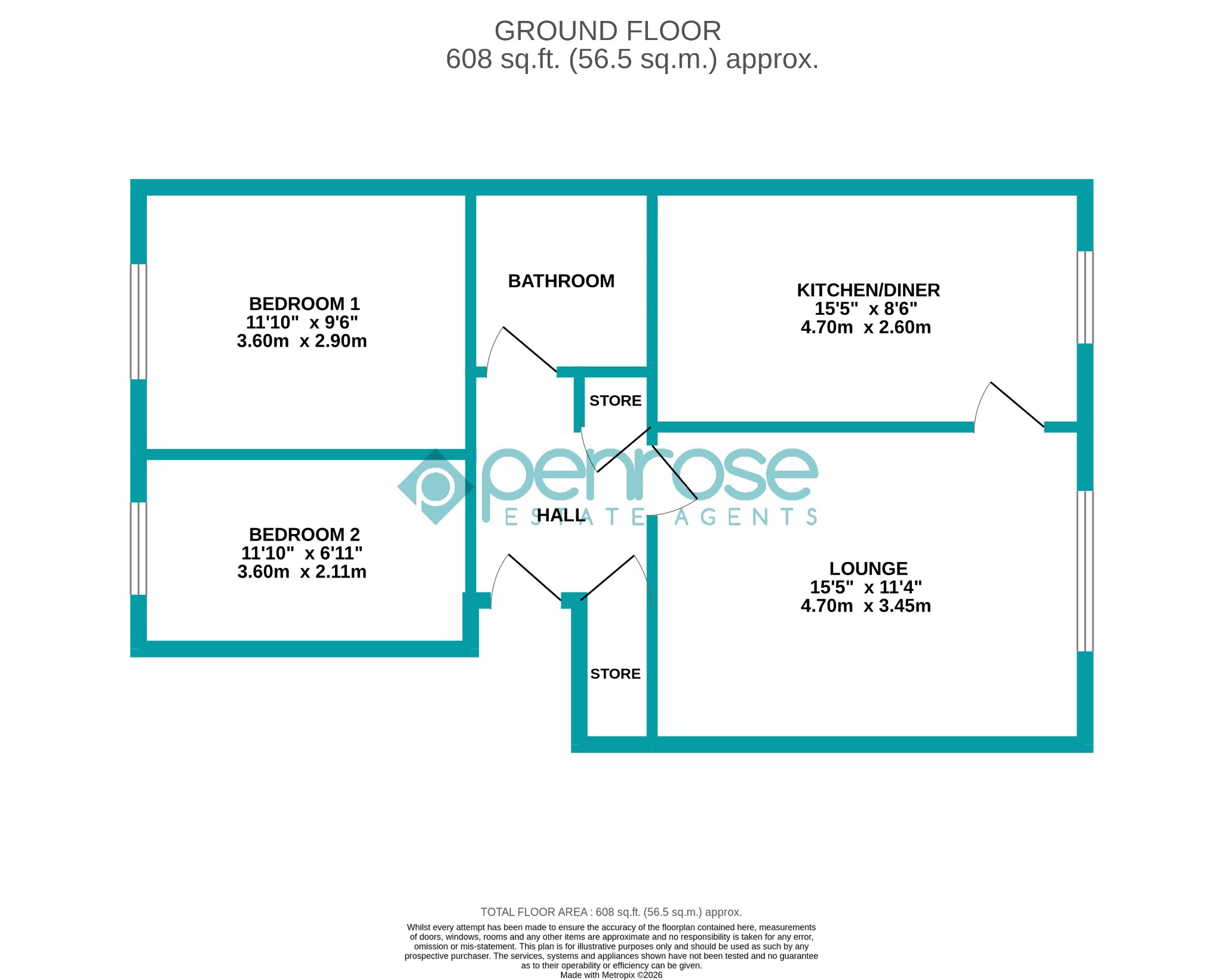 8 Fairfield Close, Dunstable, Bedfordshire floorplan