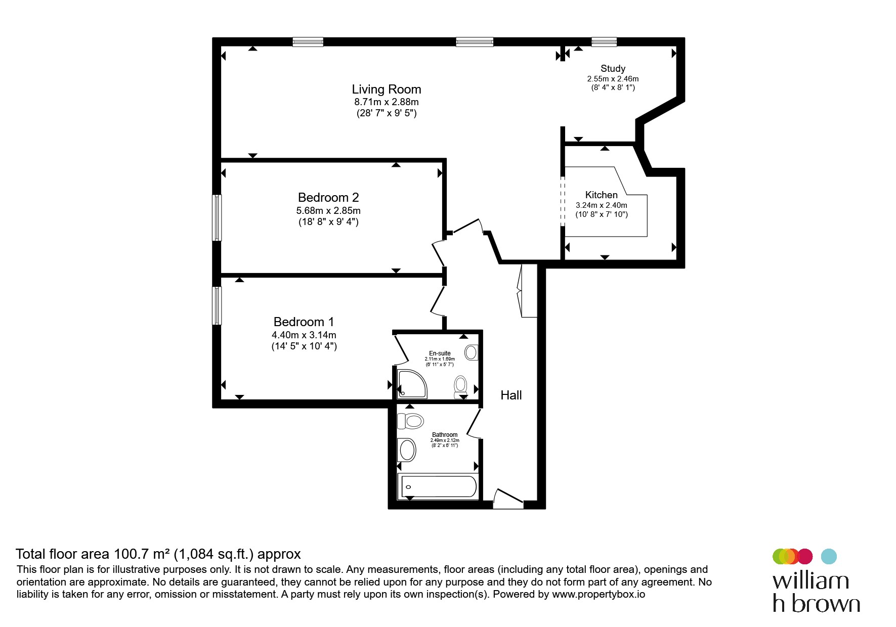 Flat 1, 3, Foundation Street, Ipswich floorplan
