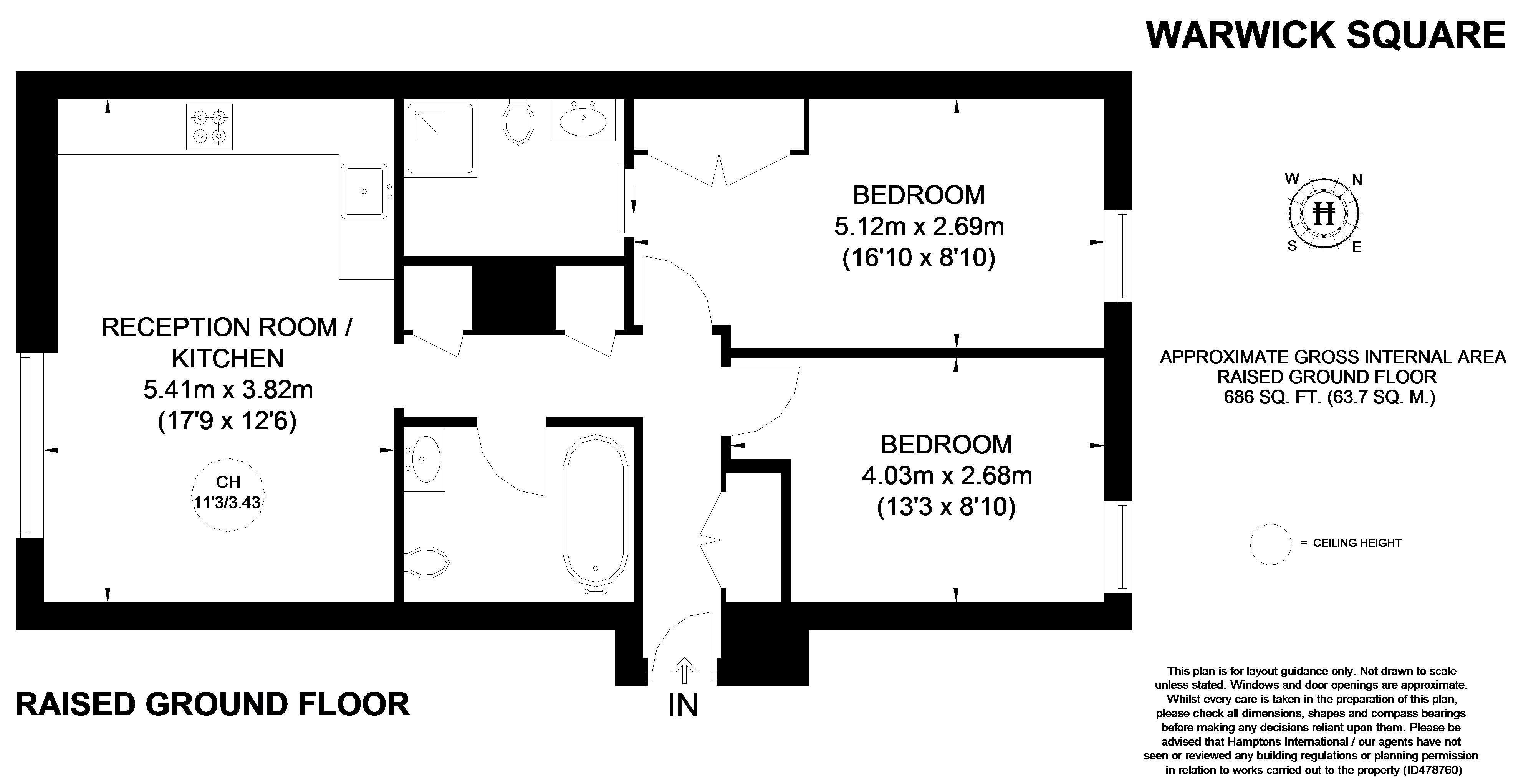 2 Bedrooms Flat to rent in Warwick Square, London SW1V