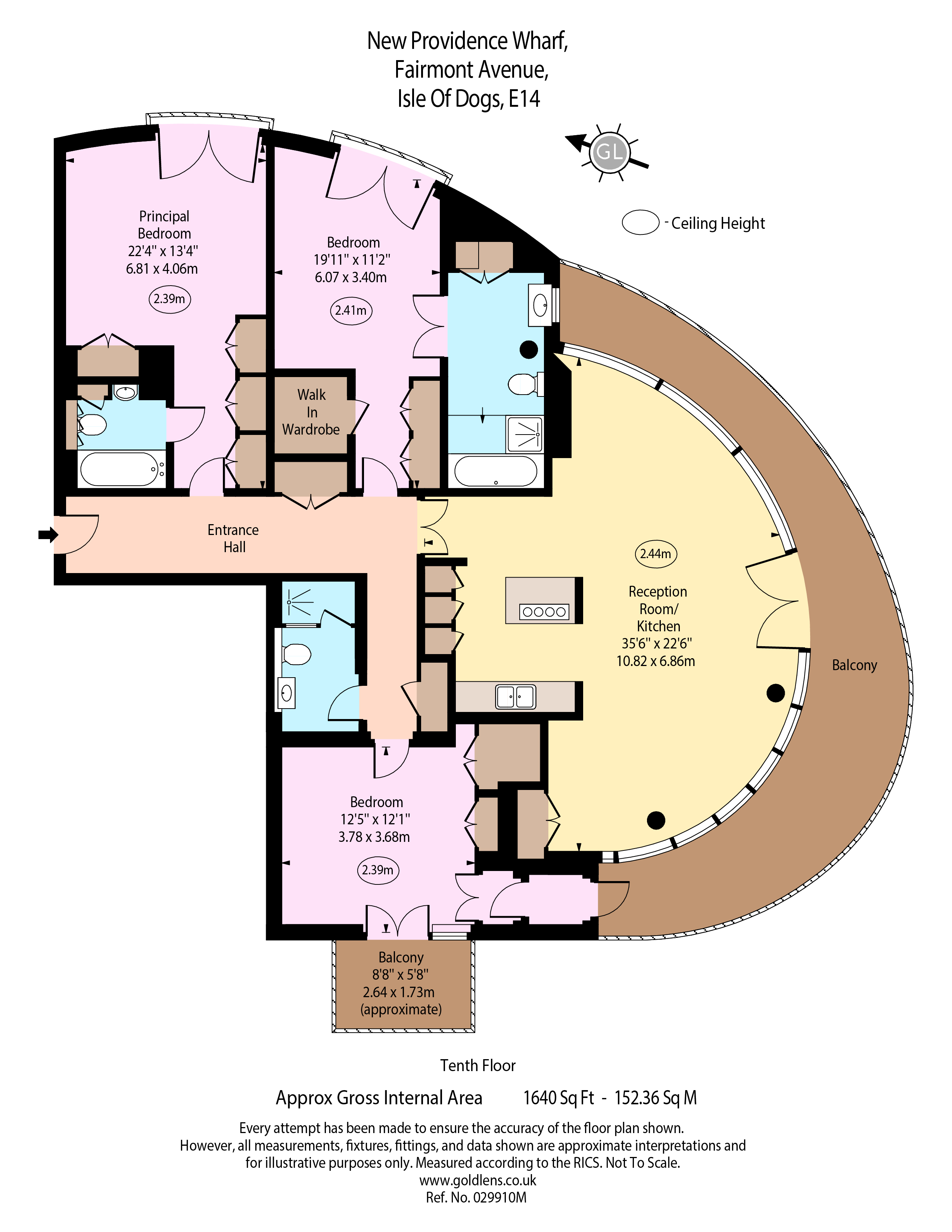 E1034, New Providence Wharf, London floorplan