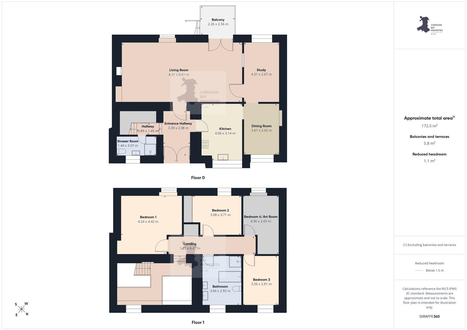 Coedmor Mansion, Cardigan floorplan