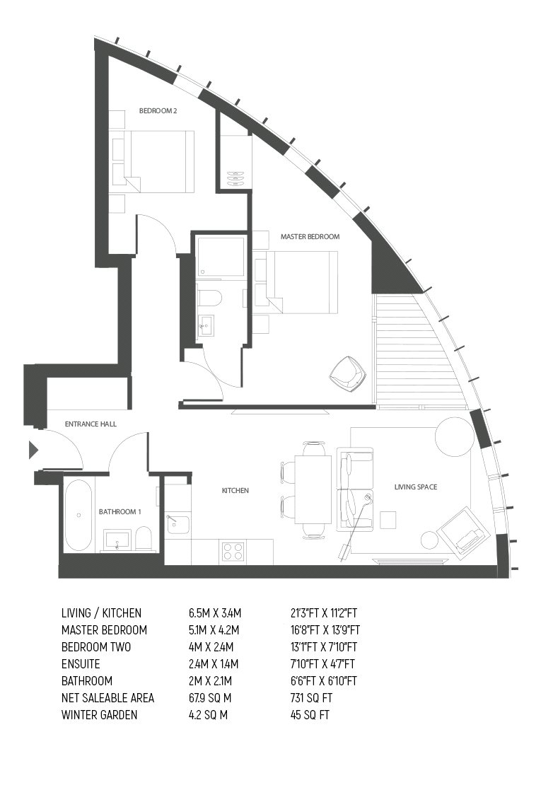 2 Bedrooms  for sale in Sky Garden, 155 Wandsworth Road SW8