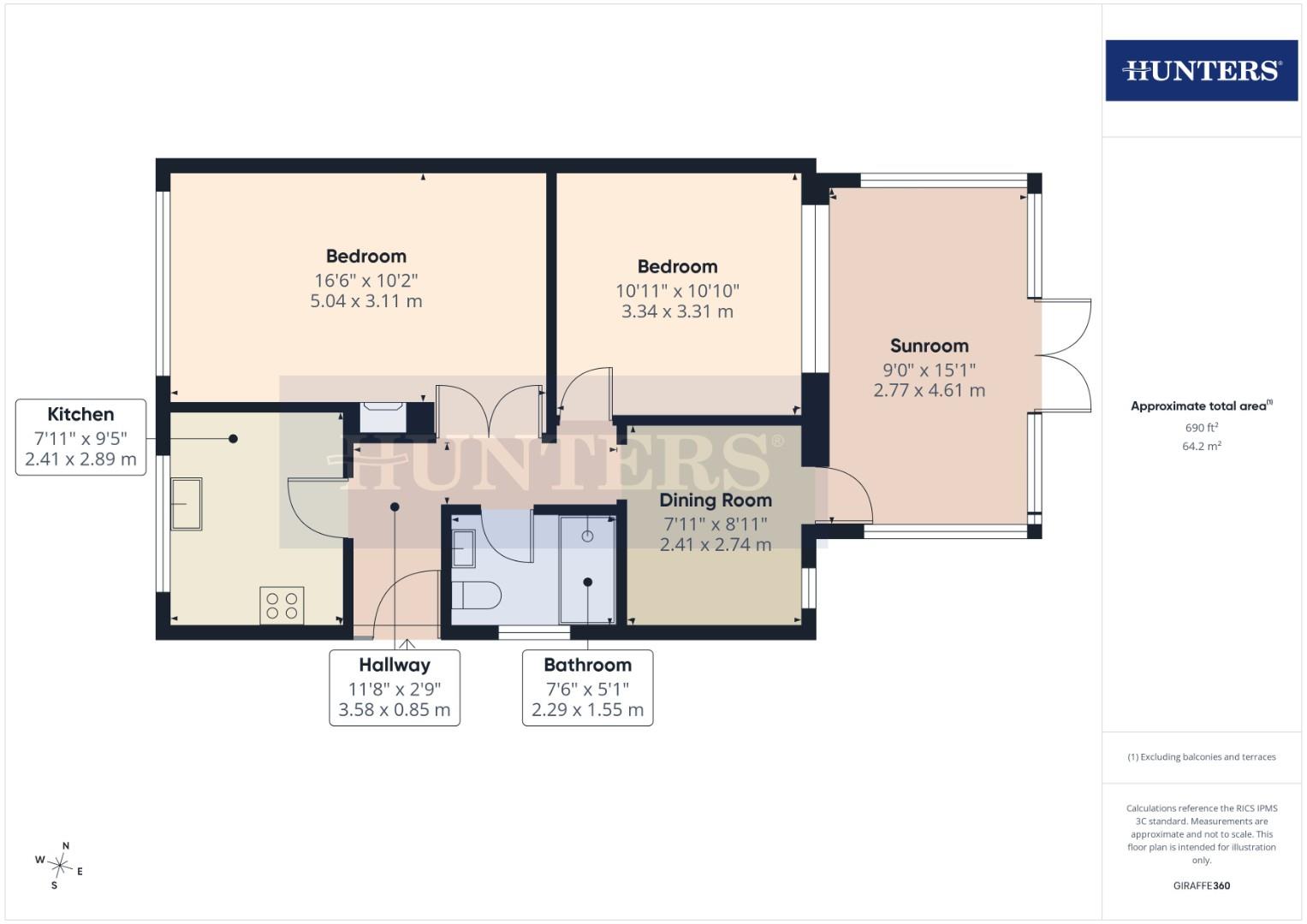 3, Cowlings Close, Filey floorplan