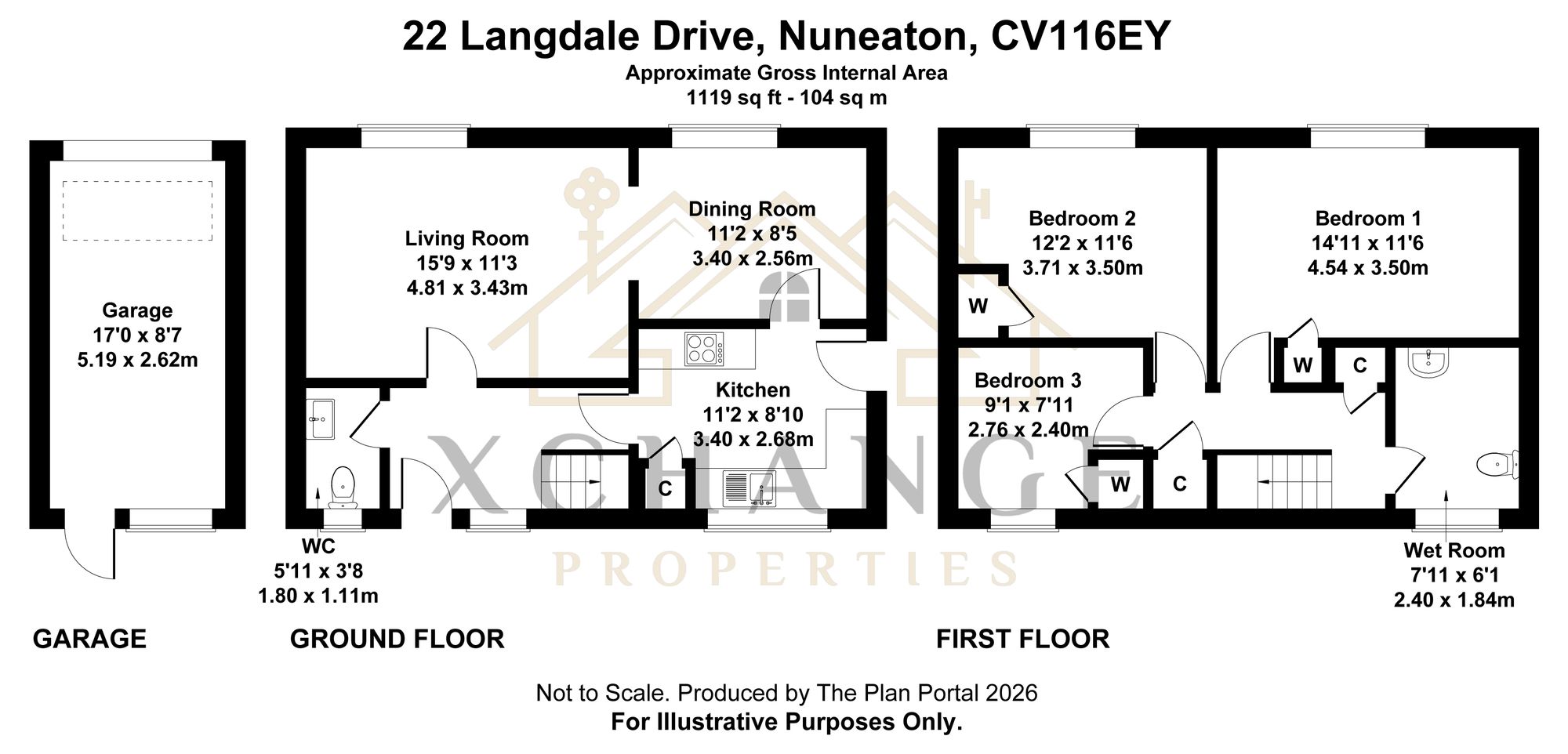 22 Langdale Drive, Nuneaton floorplan