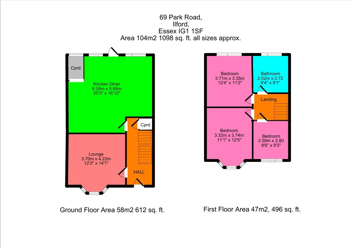 69, Park Road, Ilford floorplan
