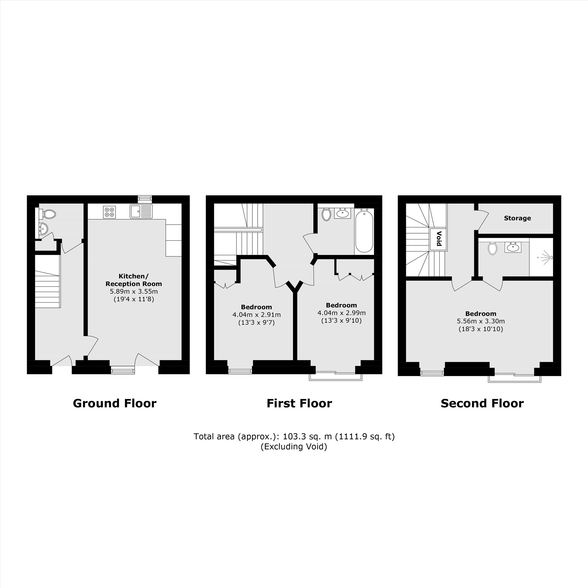 Flat 1, 17, Garrett Street, London floorplan
