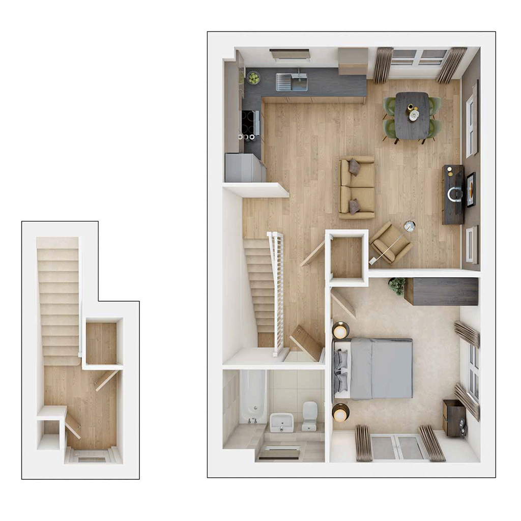 The Bamstead - Plot 238, Waterside Gardens, Grange Road, Sutton Stop, Coventry floorplan