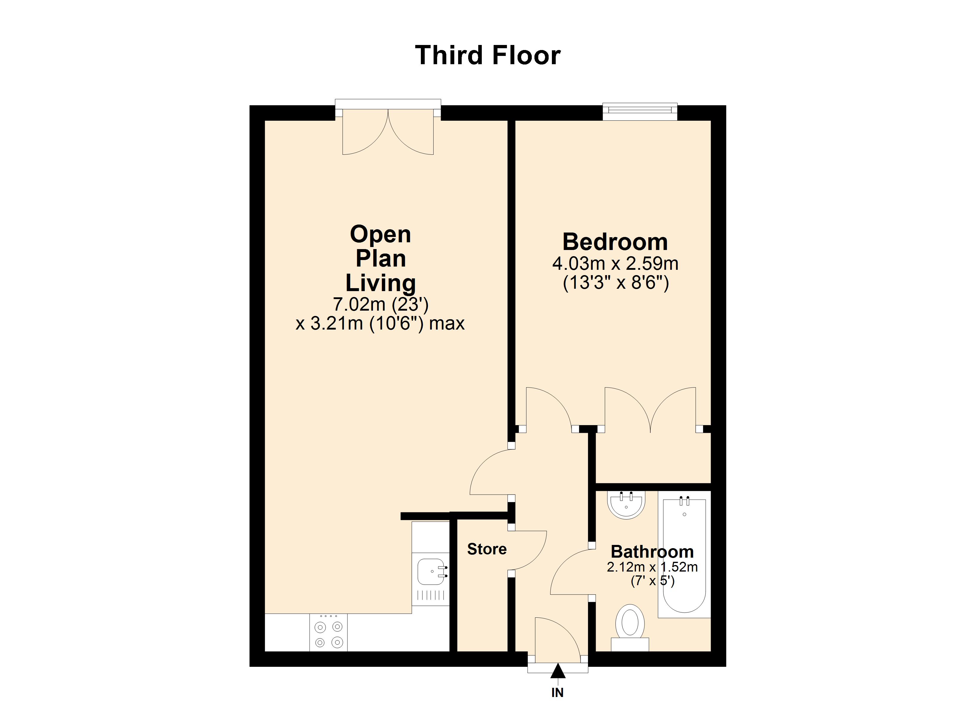 Apartment 308 Dean House, 38, Upper Dean Street, Birmingham floorplan
