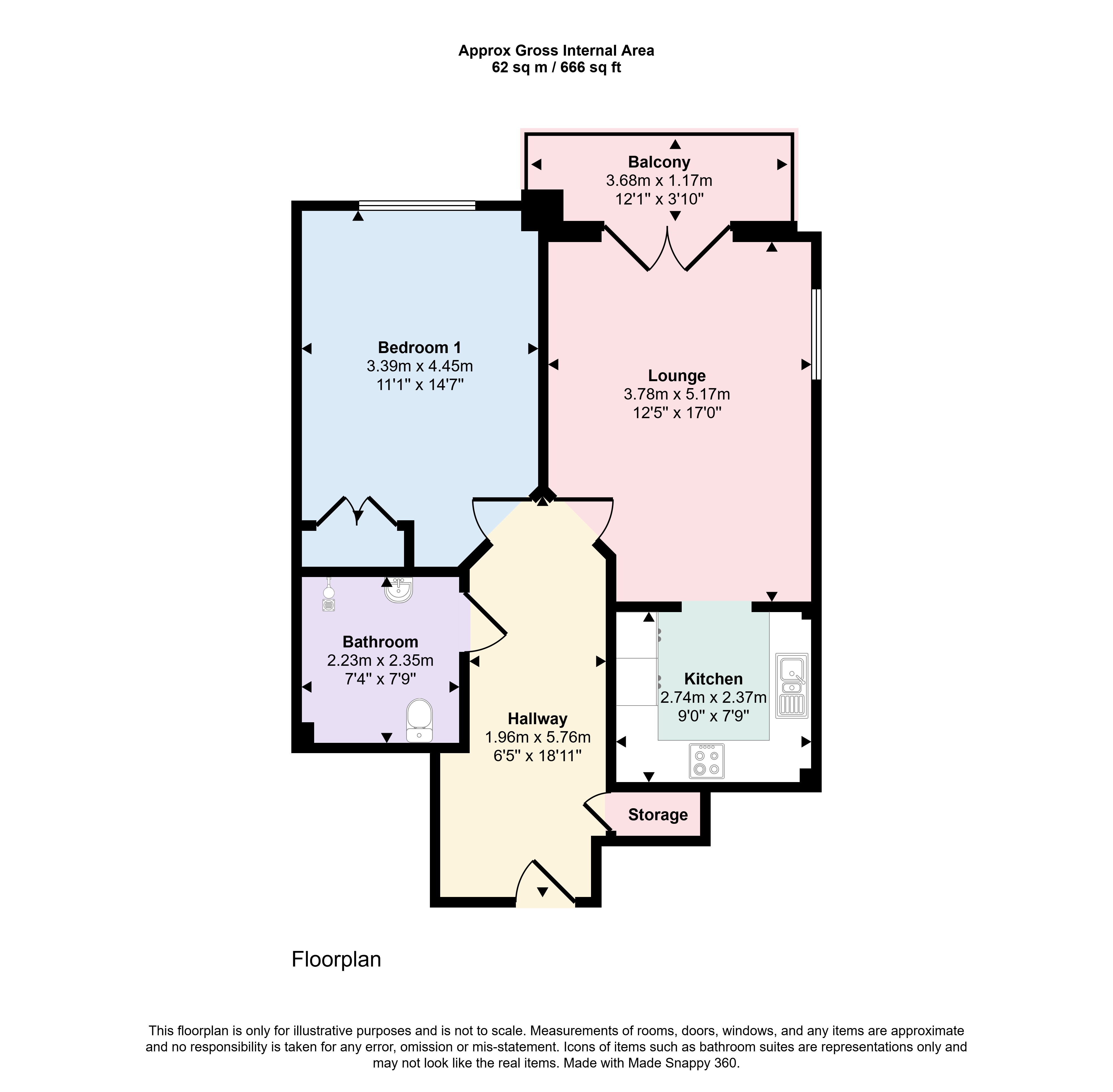 2 Edward Court, 88, Alexandra Road, Poole floorplan