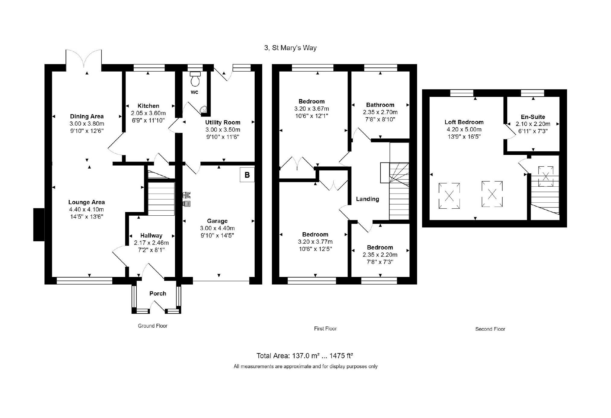 3, St. Marys Way, Usk floorplan
