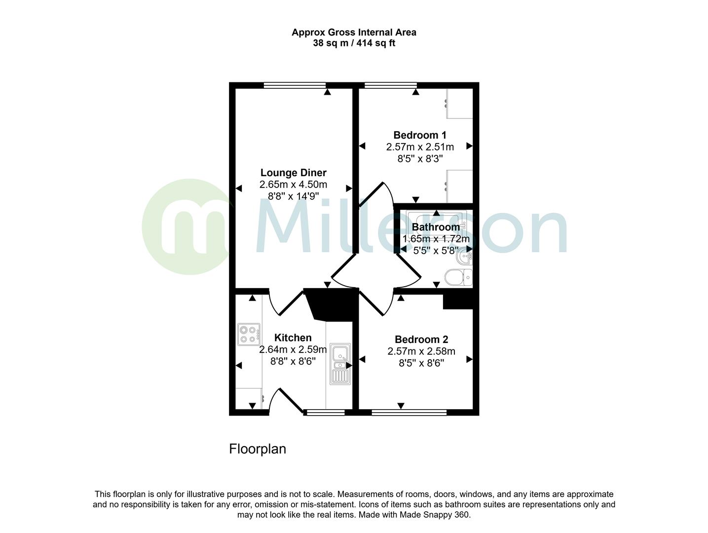 8, Ventonvaise, St Pirans Road floorplan