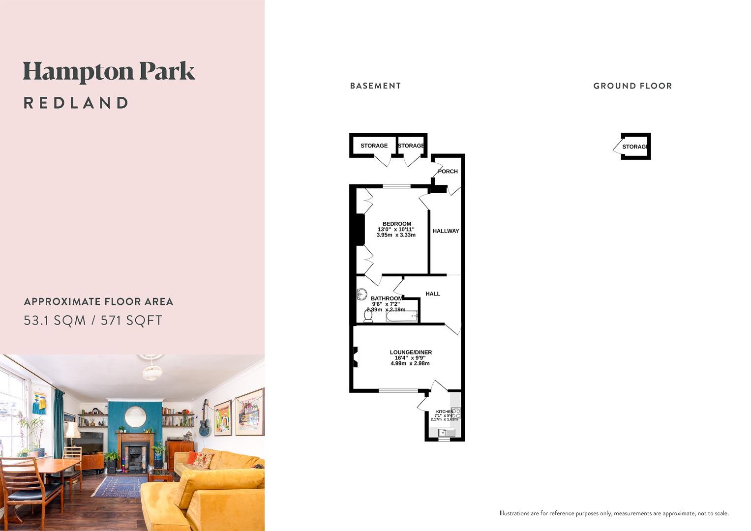 Basement Flat, 13, Hampton Park, Bristol floorplan