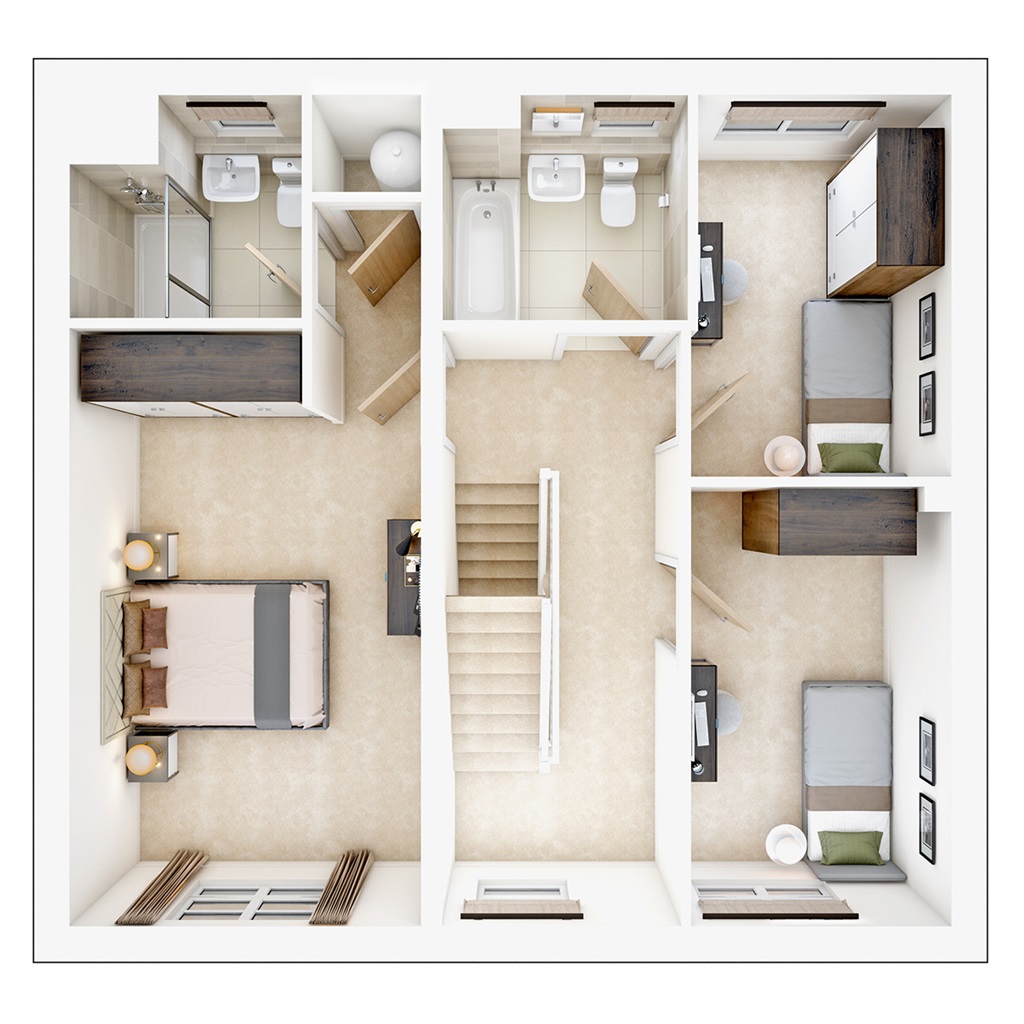 The Aireton - Plot 25, Salden Place East, Buckingham Road, Milton Keynes floorplan