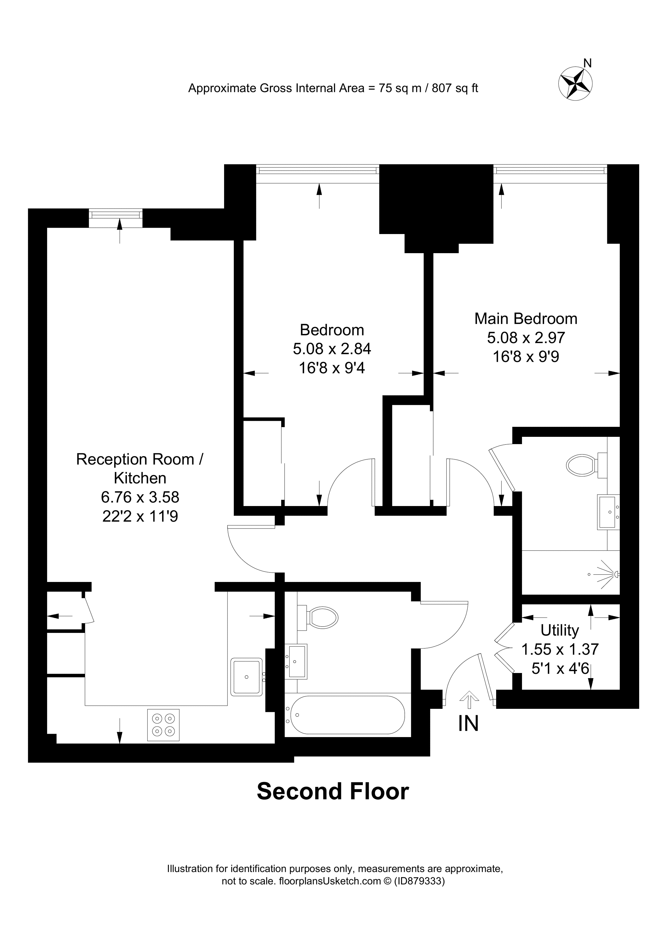 Gaumont Place, Streatham Hill, London SW2, 2 bedroom flat for sale