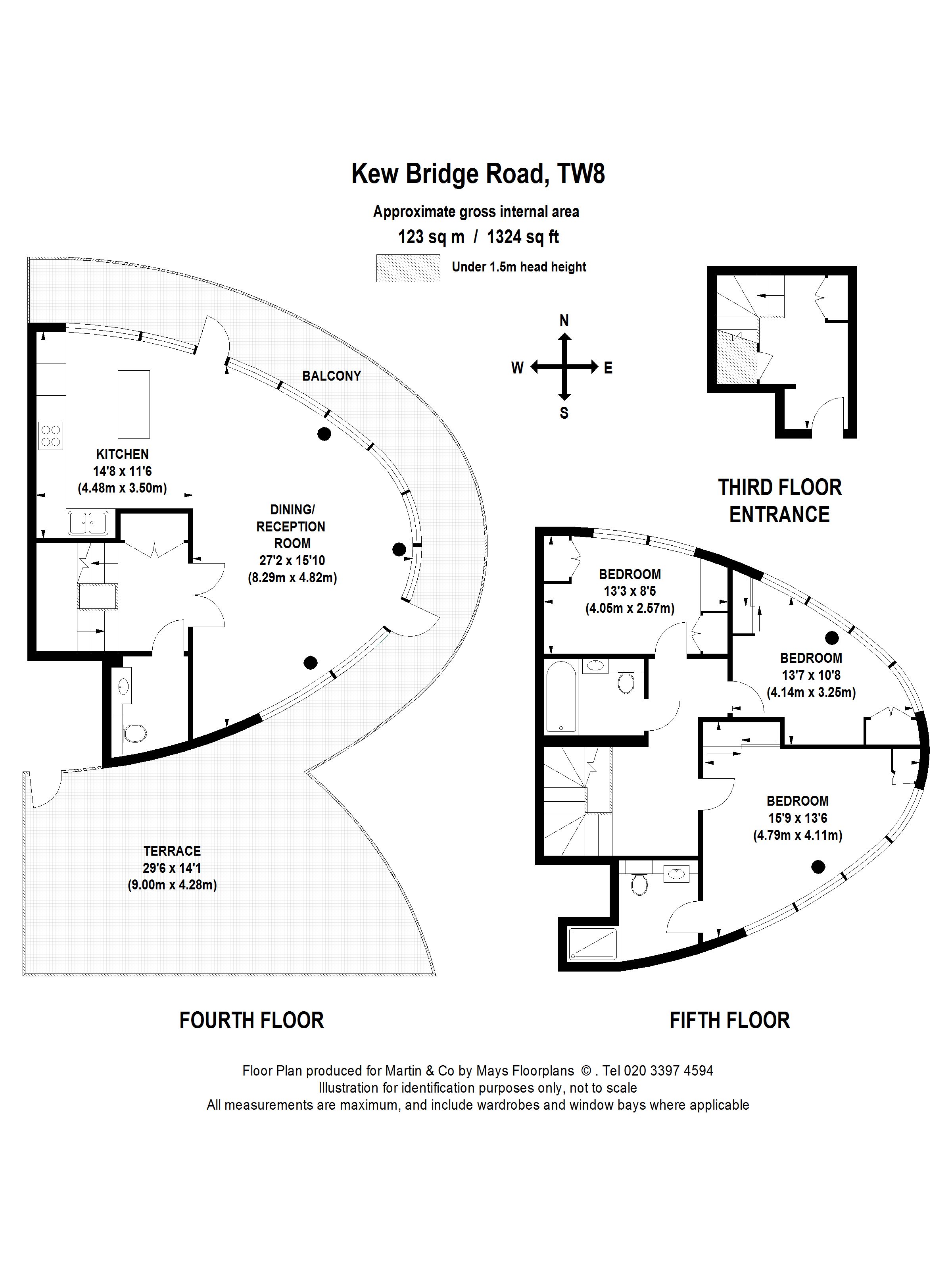 3 Bedrooms Flat for sale in Kew Bridge Road, Brentford TW8