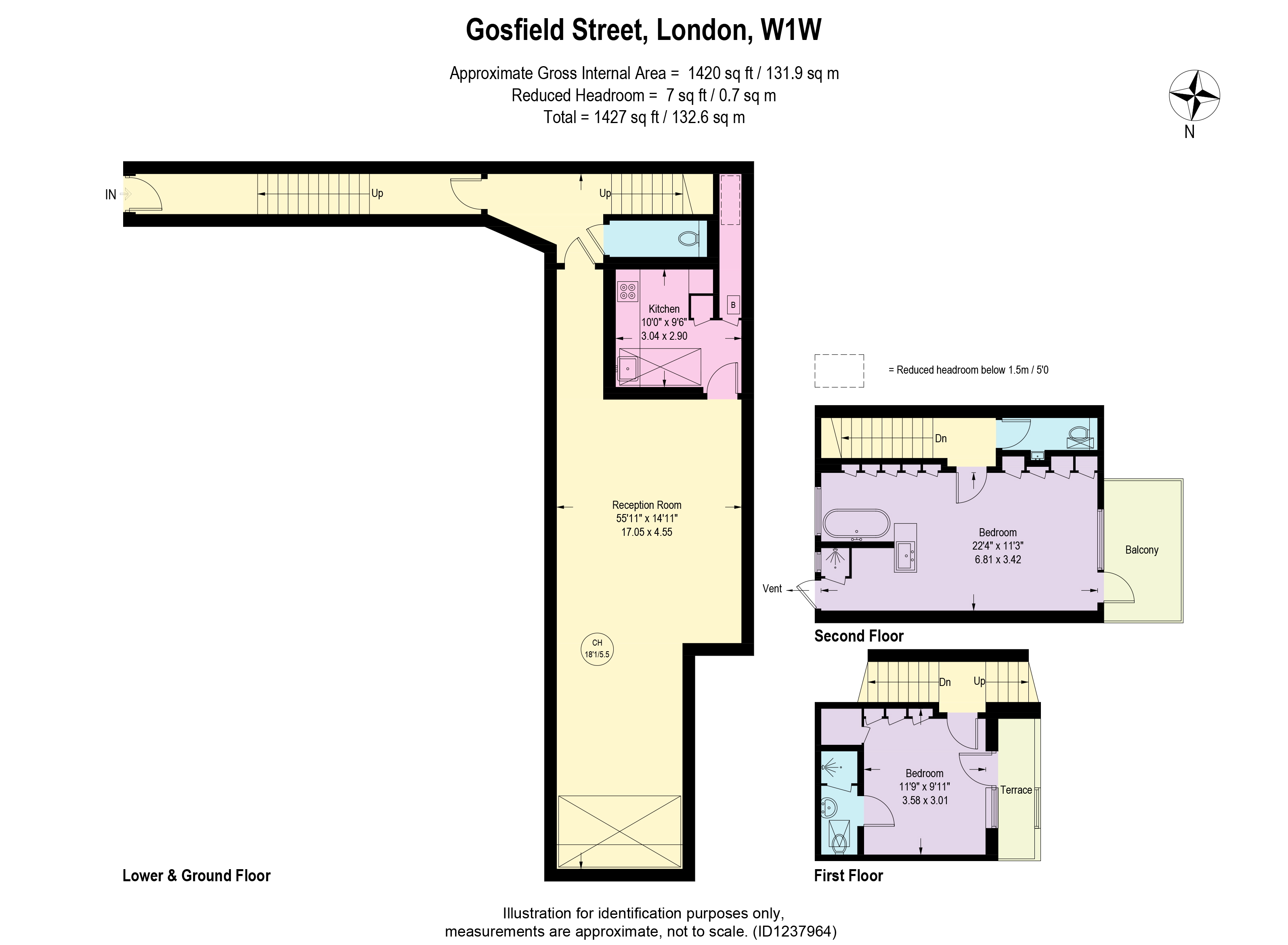 37, Gosfield Street, London floorplan